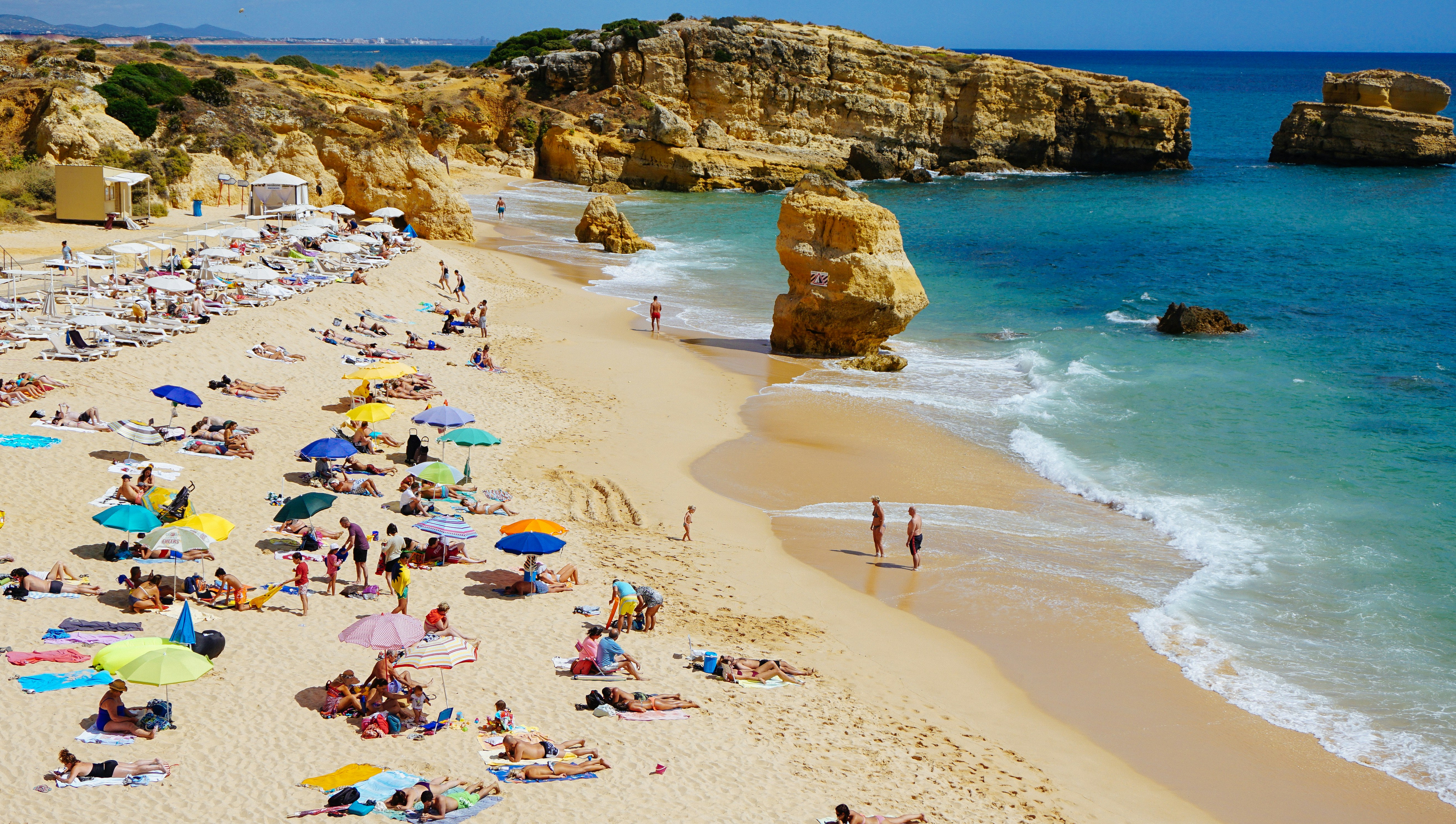 Portugal, plaža, ilustracija