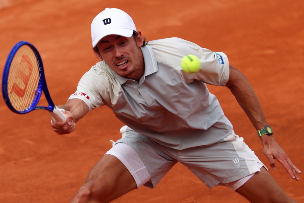 epa13002872 Alex de Minaur of Australia in action