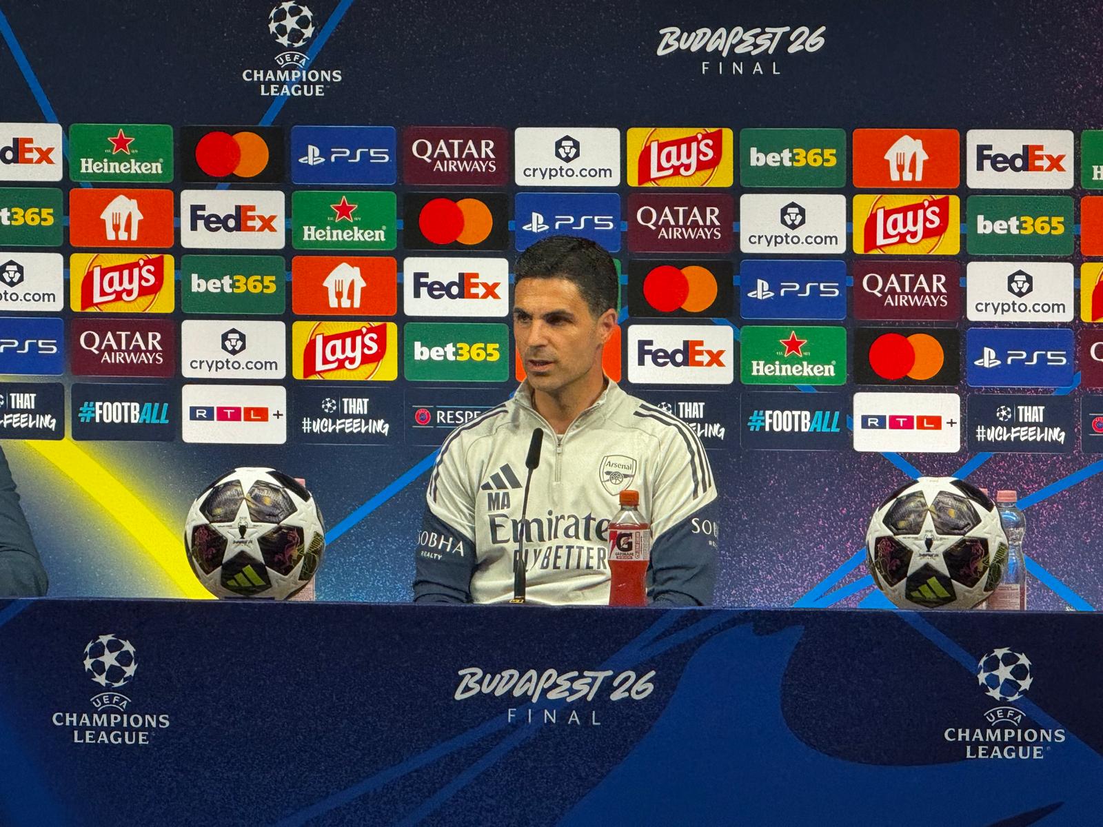 Mikel Arteta na konferenciji za medije pred finale Lige šampiona