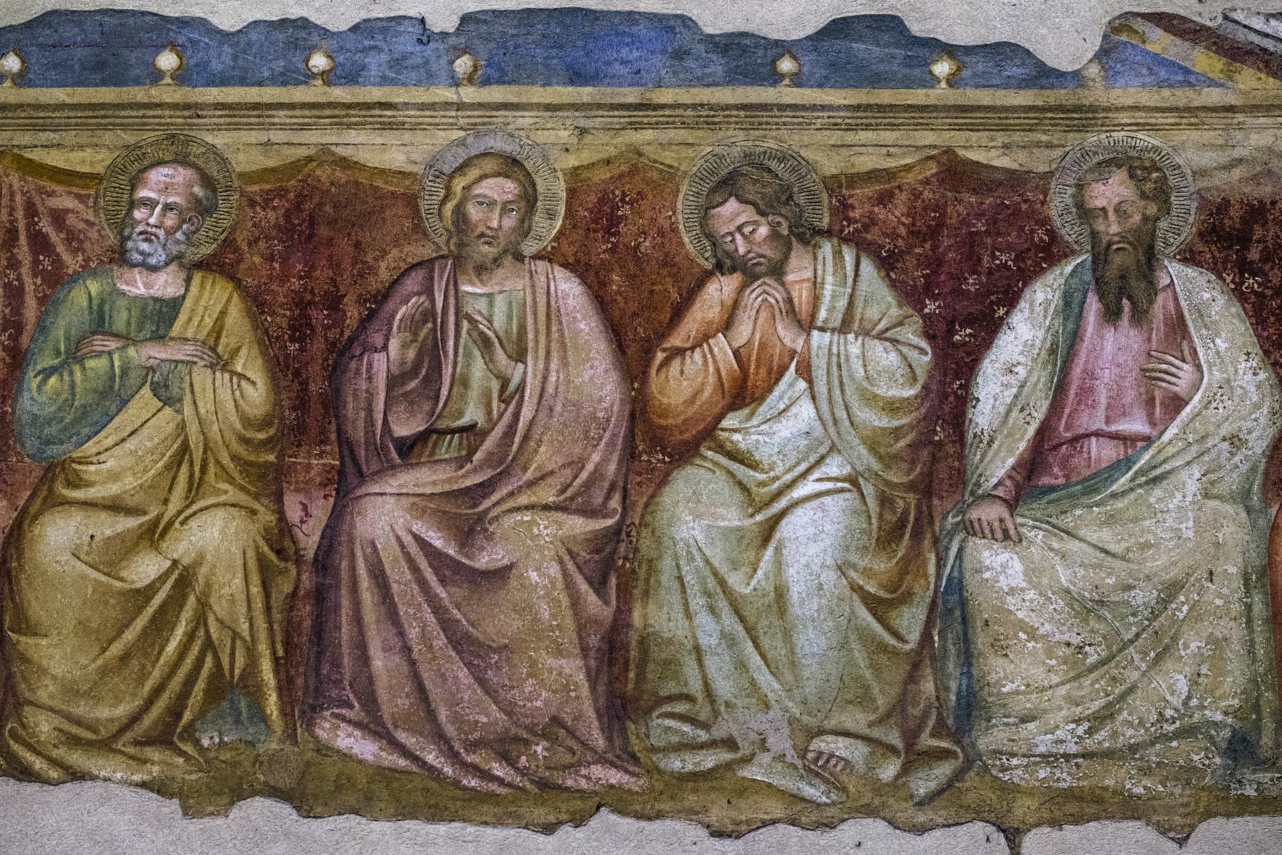 Arezzo (Toscane), la Pentecôte, fresque de Spinello Aretino dans l' église San Francesco (photo septembre 2015),Image: 278425888, License: Rights-managed, Restrictions: , Model Release: no  , Credit line: Hervé Champollion / akg-images / Profimedia