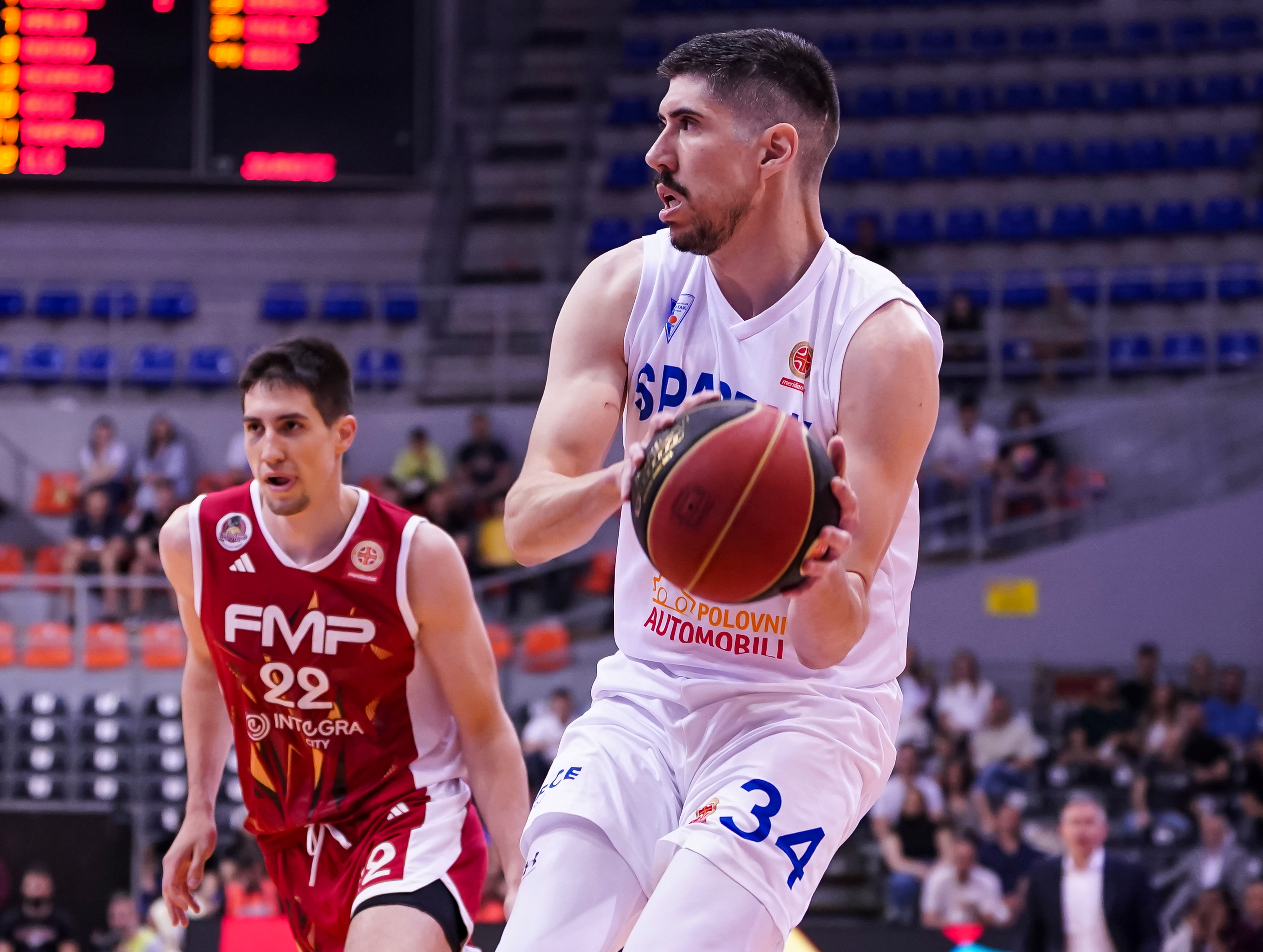 during the Final Four of the Kosarkaska Liga Srbije KLS Season 2025-2026 FInal match between FMP Zeleznika and Spartak Subotica at Cair hall on May 31, 2026 in Nis, Serbia. (Photo by Vatroslav Hladny/Starsport.rs ©)