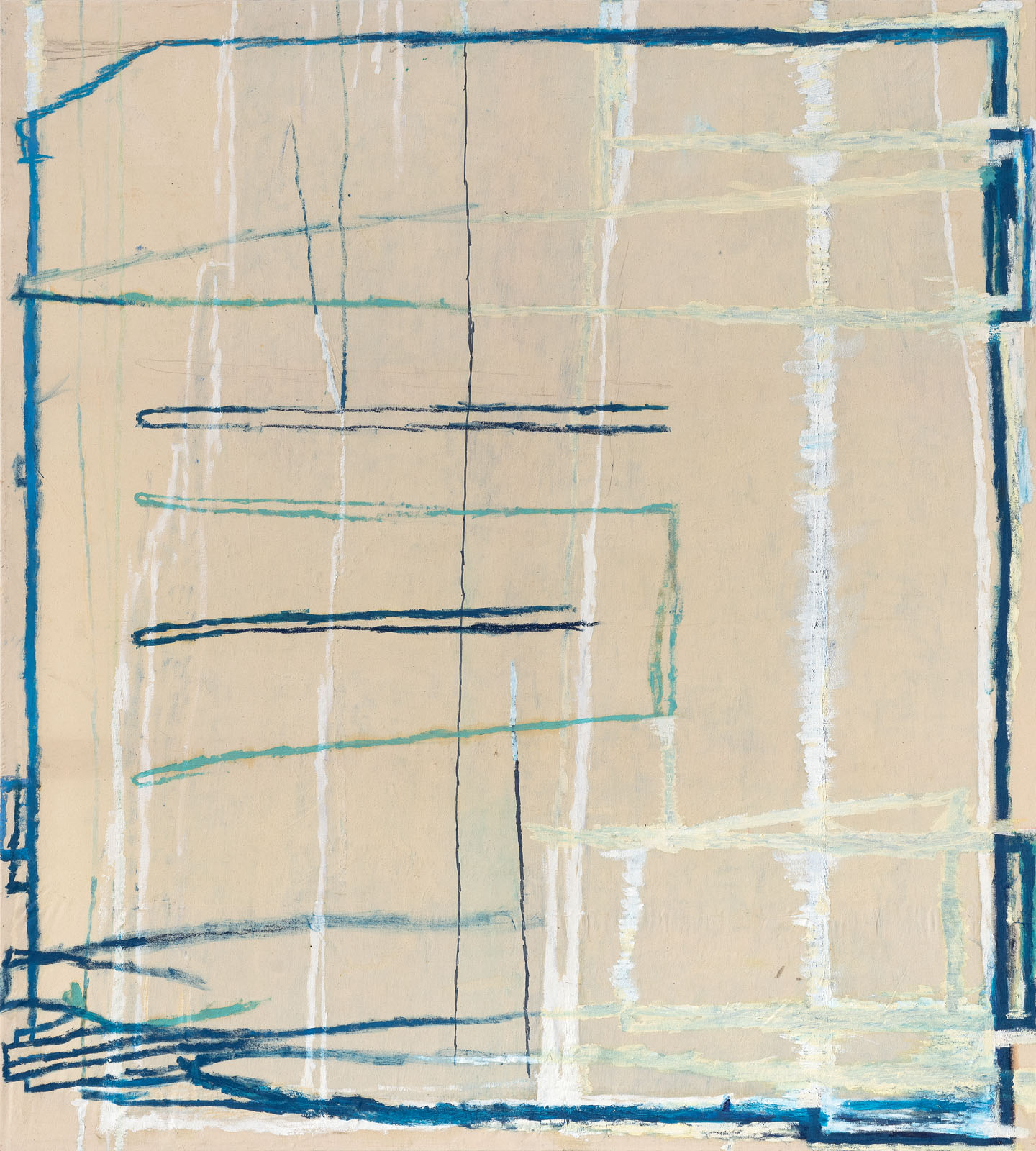 izložba Poetika kuće, Aleksandra Kovačević, plavi kredenac 2025 ulje platno 149x164cm.jpg