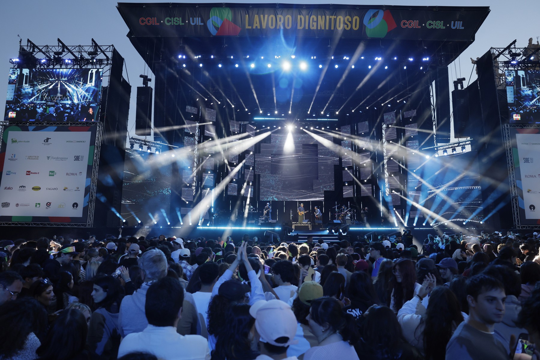 Concertone del Primo Maggio festa dei lavoratori in Piazza San