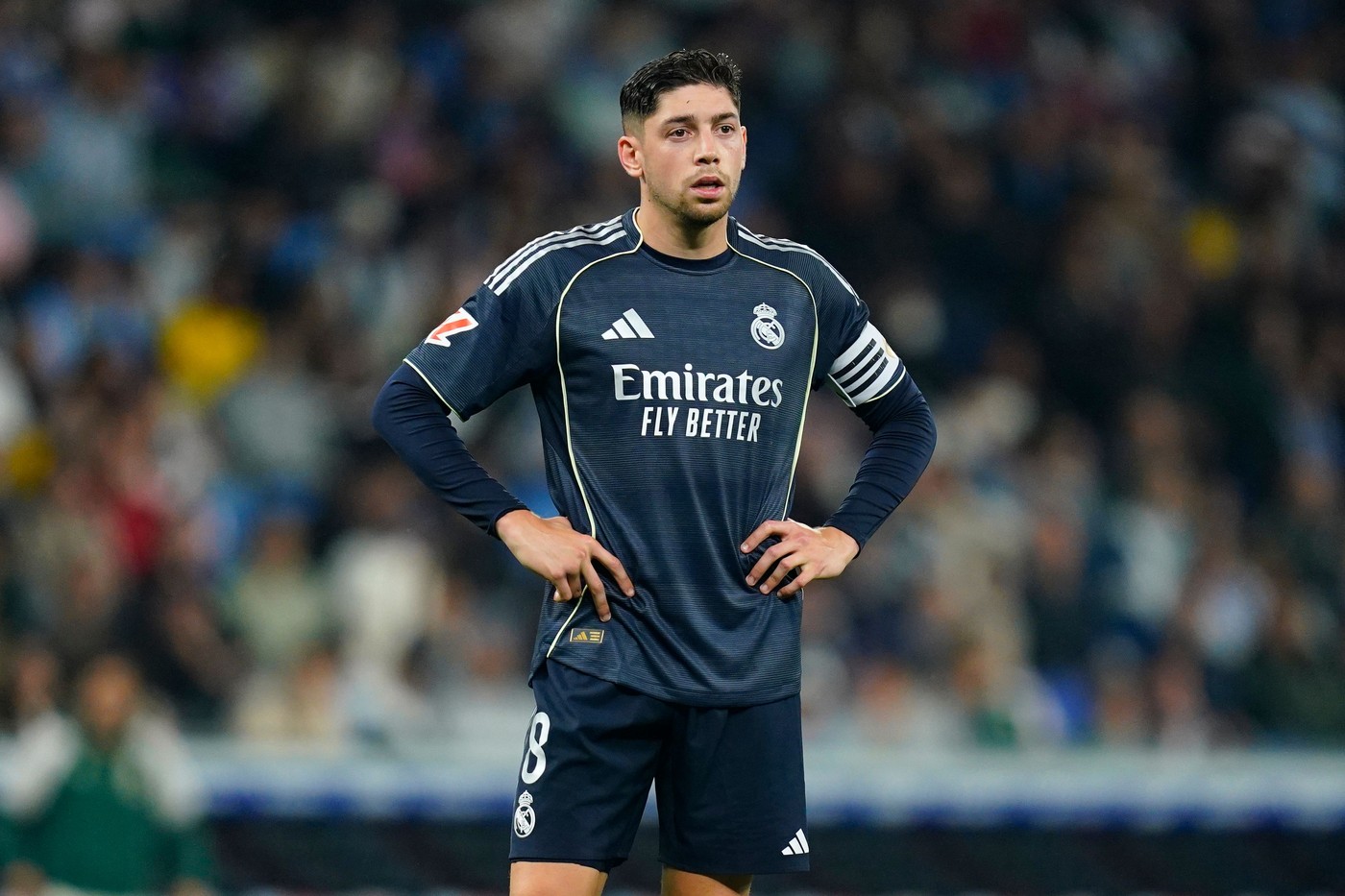 Fede Valverde of Real Madrid during the La Liga EA Sports ma