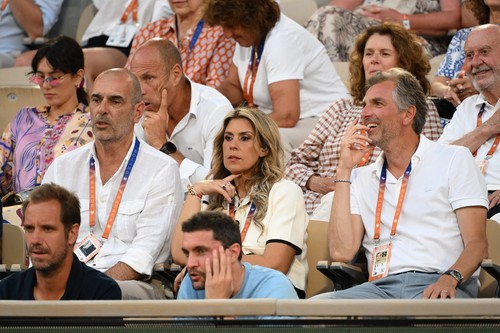 Cedric Pioline, Marion Bartoli and Julien Benneteau during Roland Garros 2026.