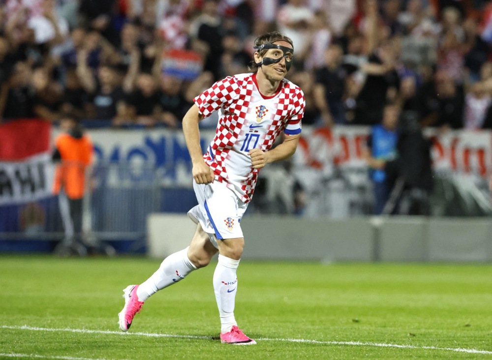 epa13023141 Croatia's Luka Modric celebrates a goal