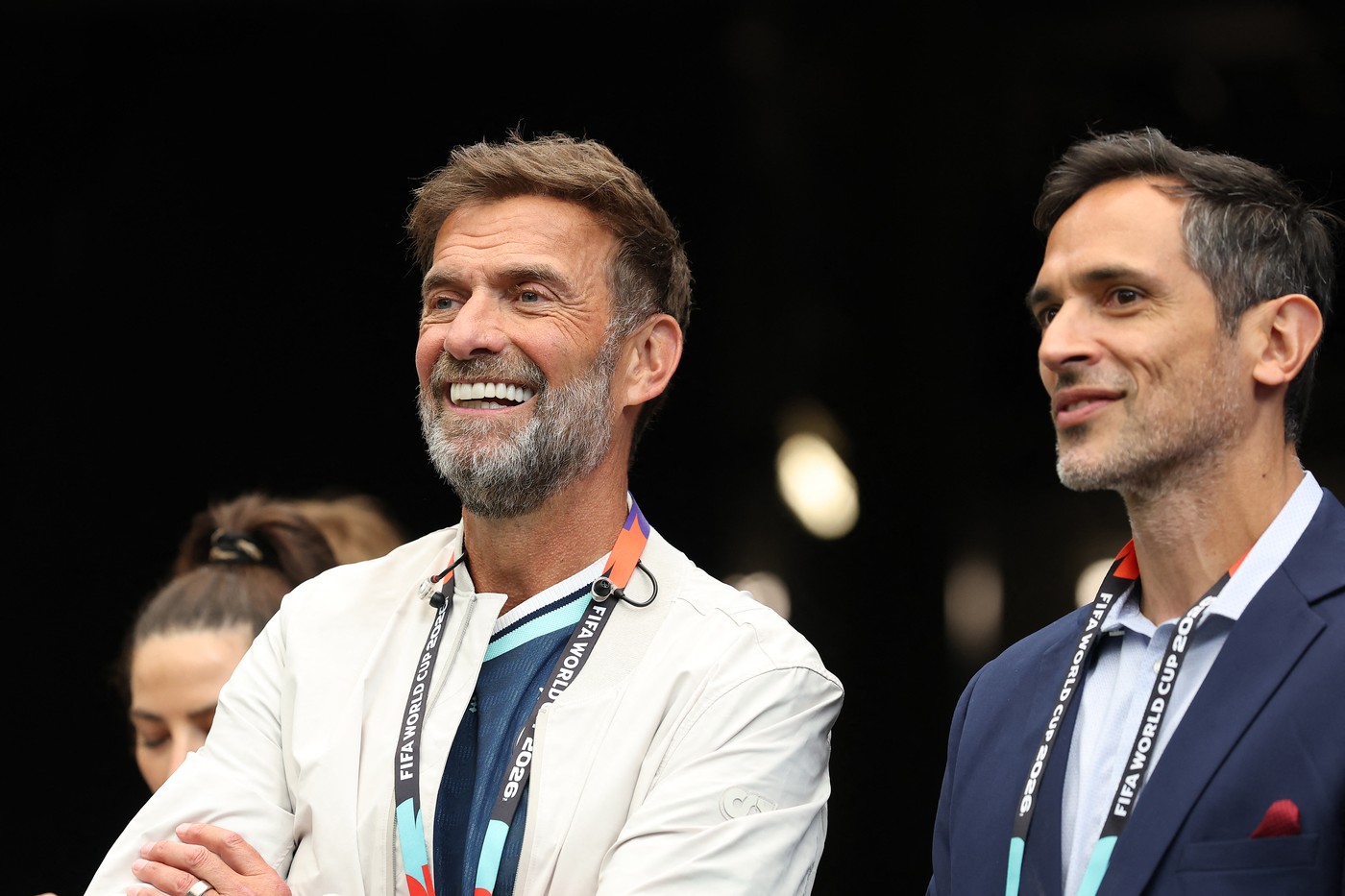HOUSTON, TEXAS - JUNE 14: Jürgen Klopp attends with Roque Santa Cruz th