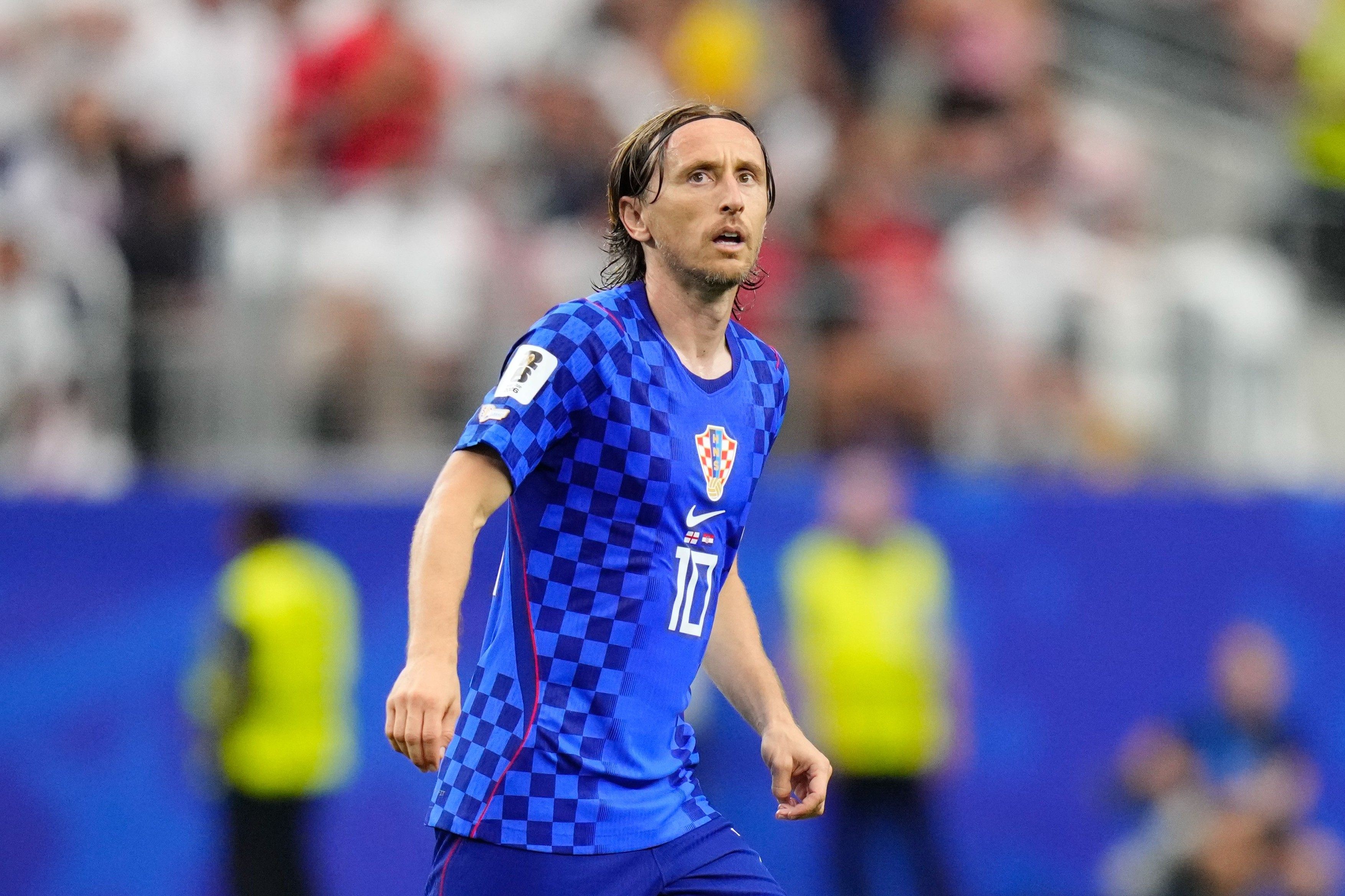 Luka Modric of Croatia looks on during the FIFA World Cup 202