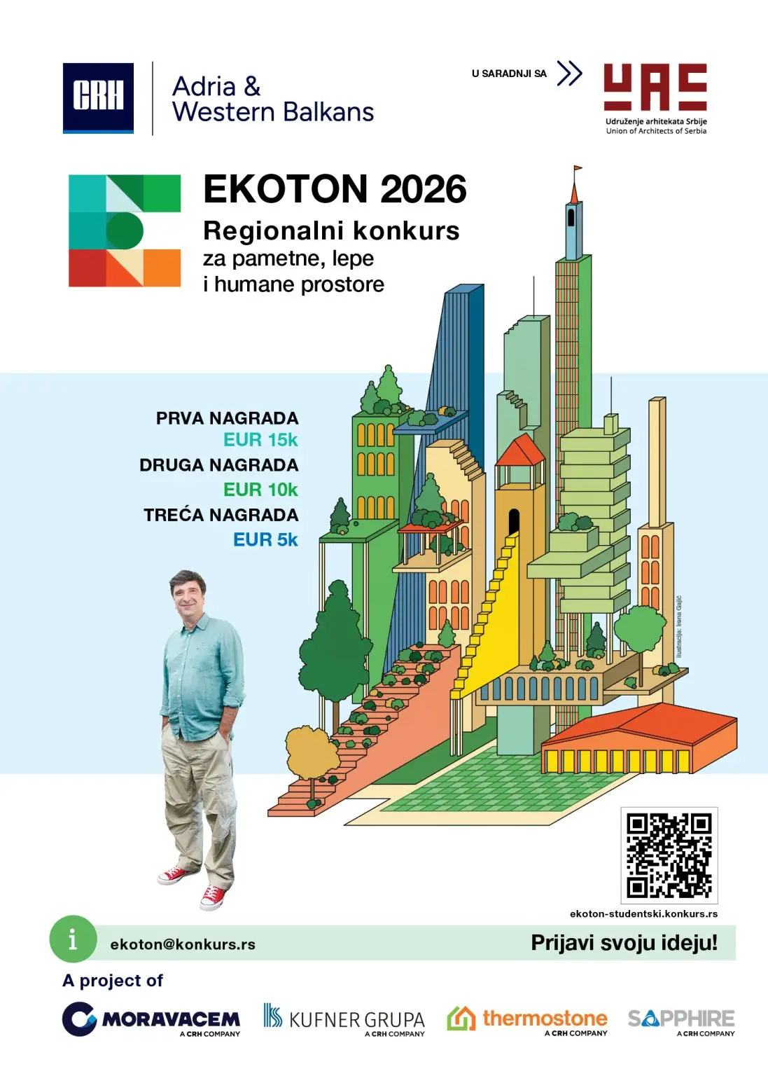 Raspisan regionalni studentski konkurs „Ekoton 26: Novi prostori suživota“ – nagradni fond 30.000 evra