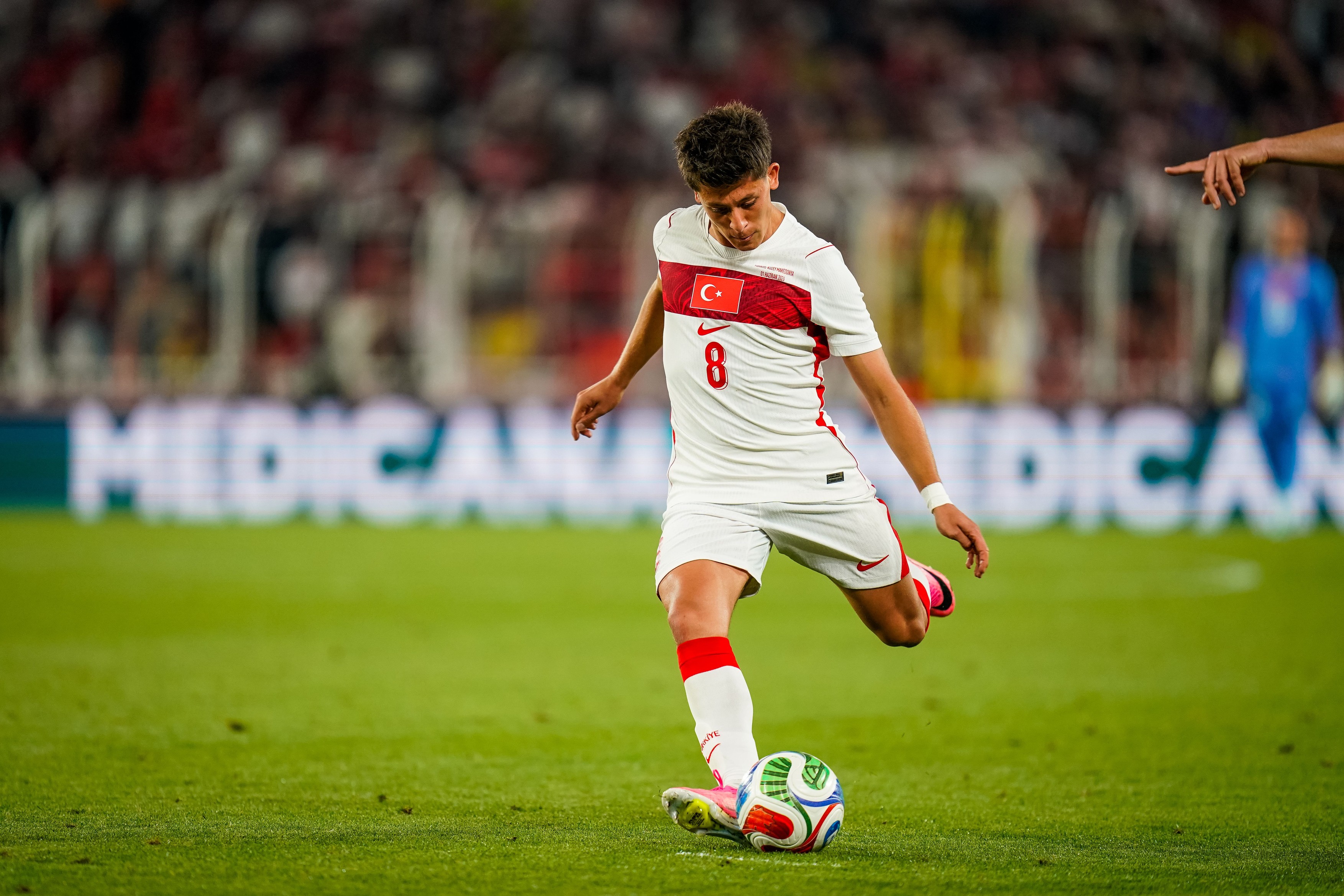 Arda Guler of Turkey is in action
