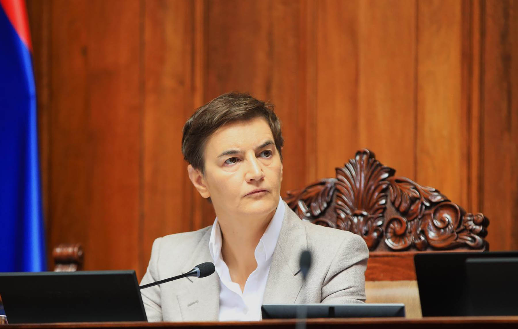 Mesto: BeogradDatum: Wed Jun 24 14:07:23 CEST 2026Dogadjaj: POLITIKA - Ana Brnabić predsedava nastavkom vanrednog zasedanja Skupštine SrbijeLičnosti: Ana BrnabićIzvor: FoNet/Parlament