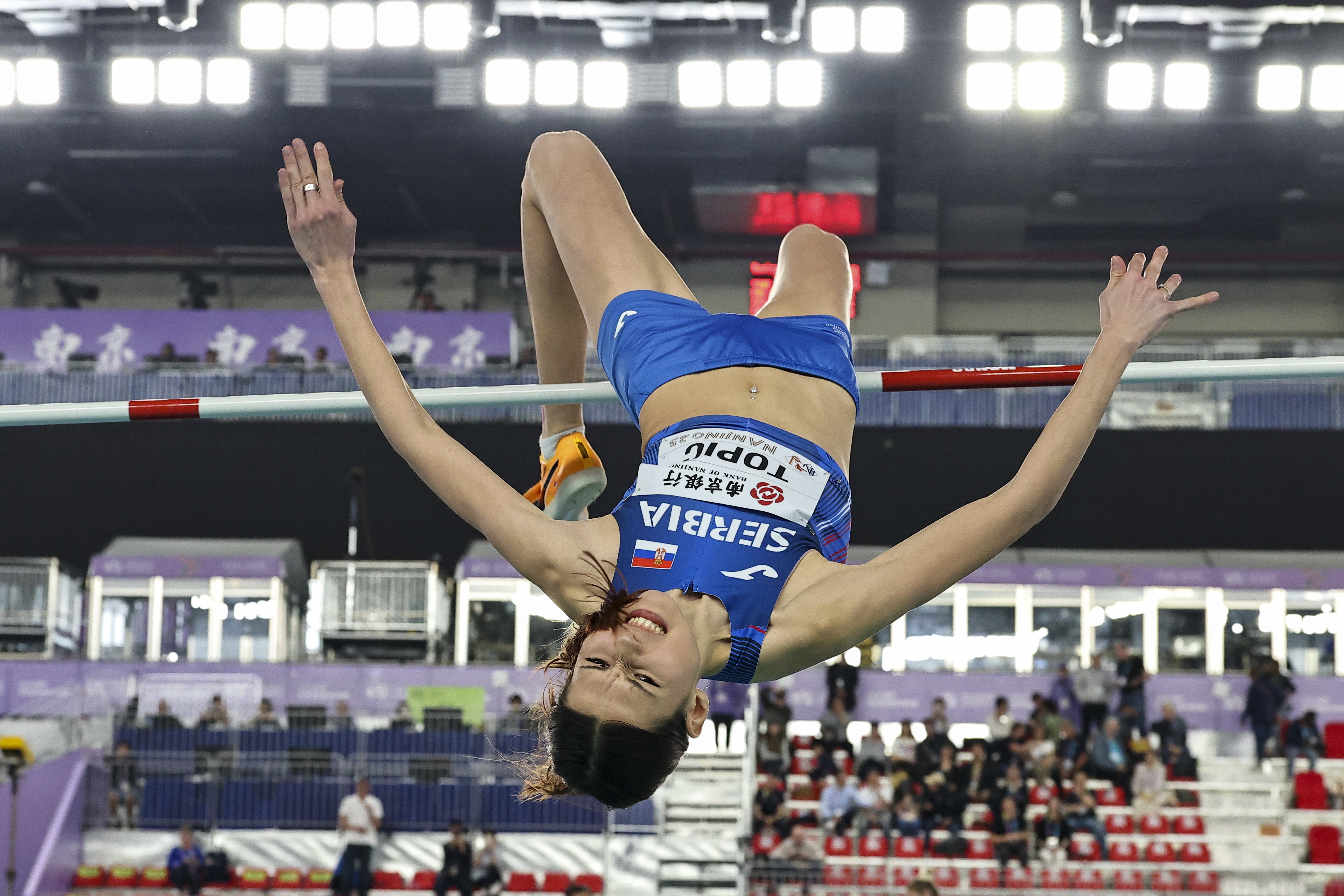 Angelina Topic of Serbia competes in the High Jump Women Final