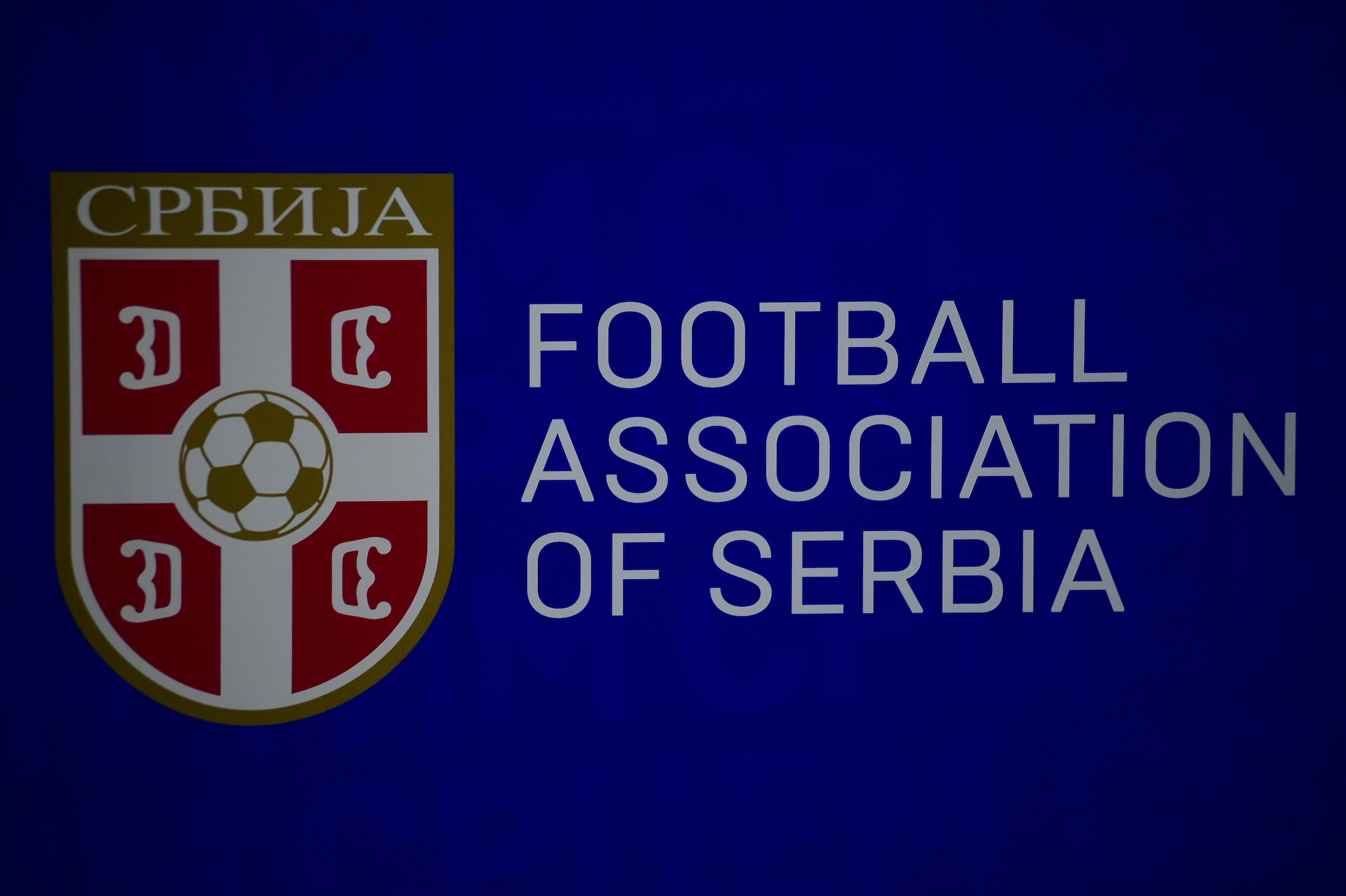Logo of Football Association of Serbia (FSS) at FSS Sport center