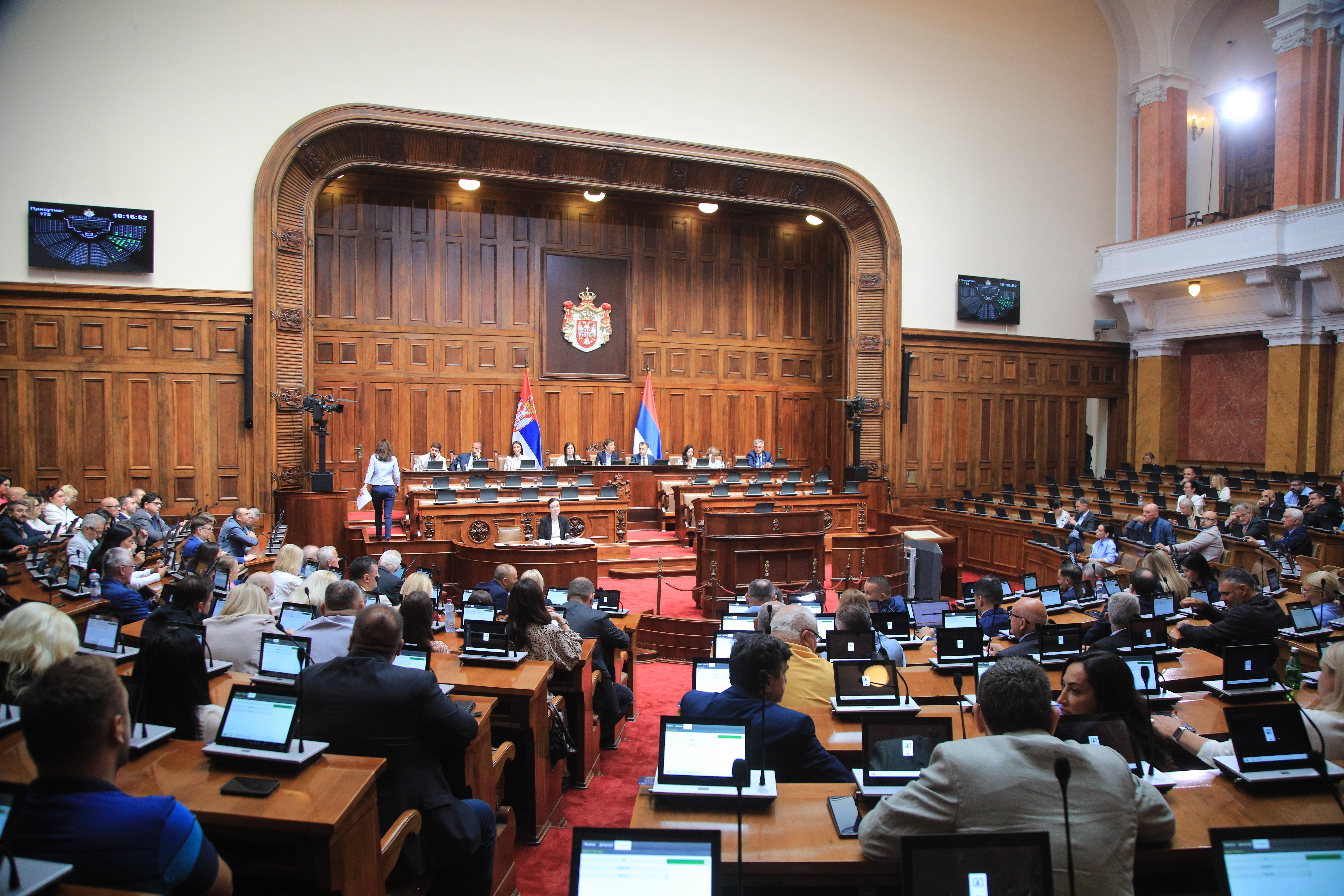 Beograd, 25.06.2026. - Nastavak sednice Skupstine Srbije na cijem su dnevnom redu je glasanje o svim tackama dnevnog reda odrzana je danas u Domu narodne Skupstine. (BETAPHOTO/Narodna skupstina/Milos Miskov)