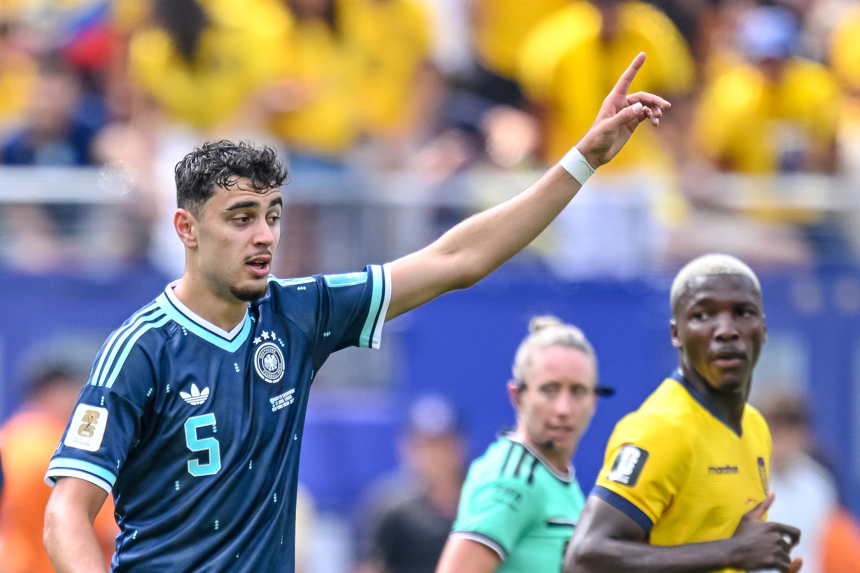 Aleksandar Pavlovic (Germany) gestures during the FIFA World Cup 2026
