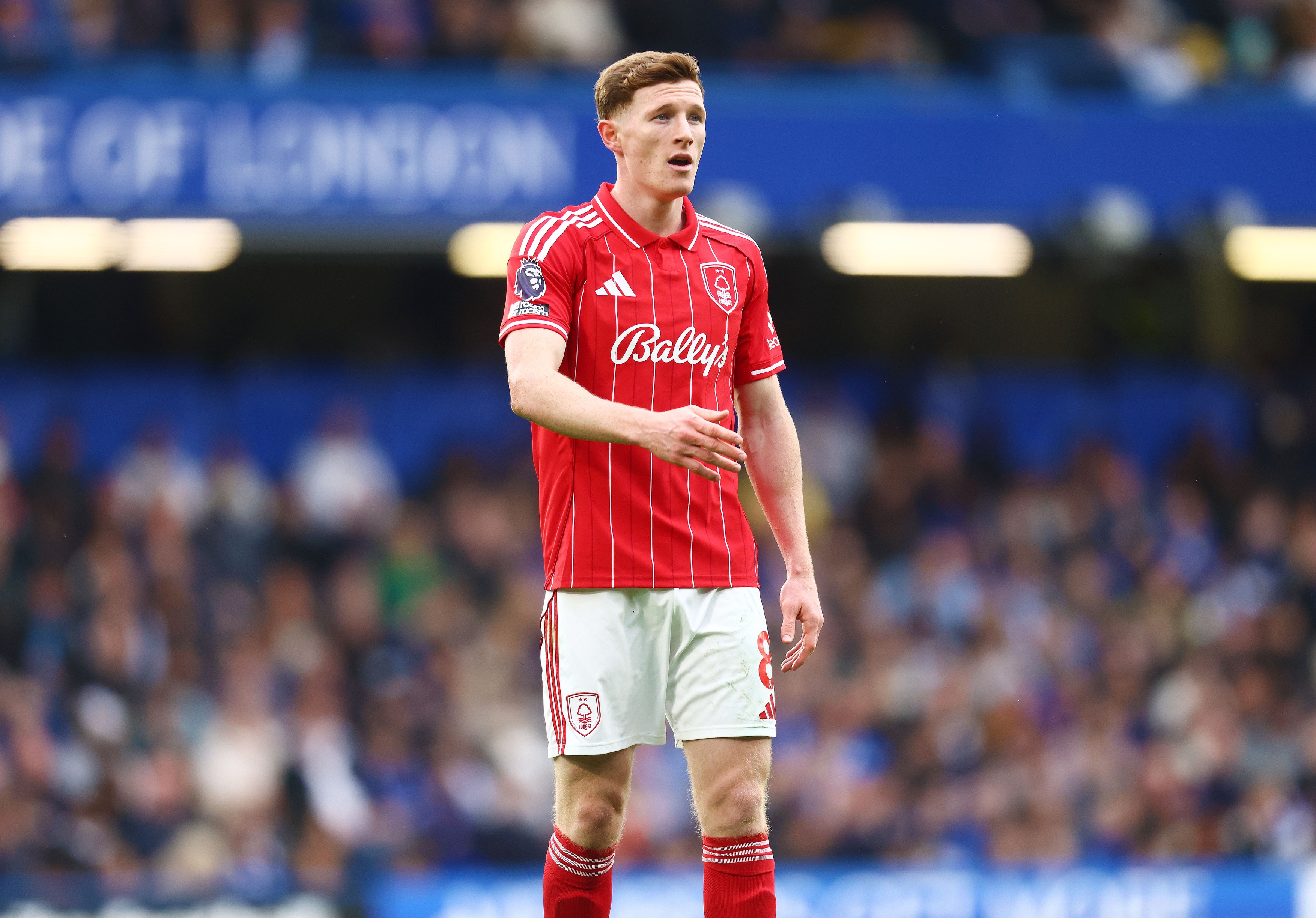 Elliot Anderson of Nottingham Forrest in action