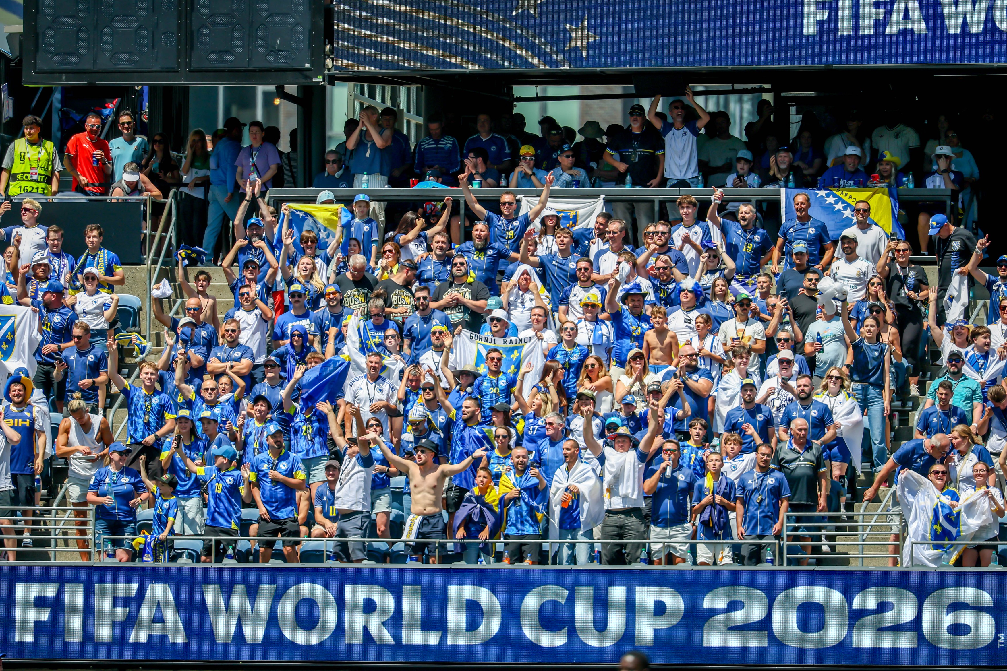 June 24, 2026, Seattle, Washington, USA: Bosnia fans cheer