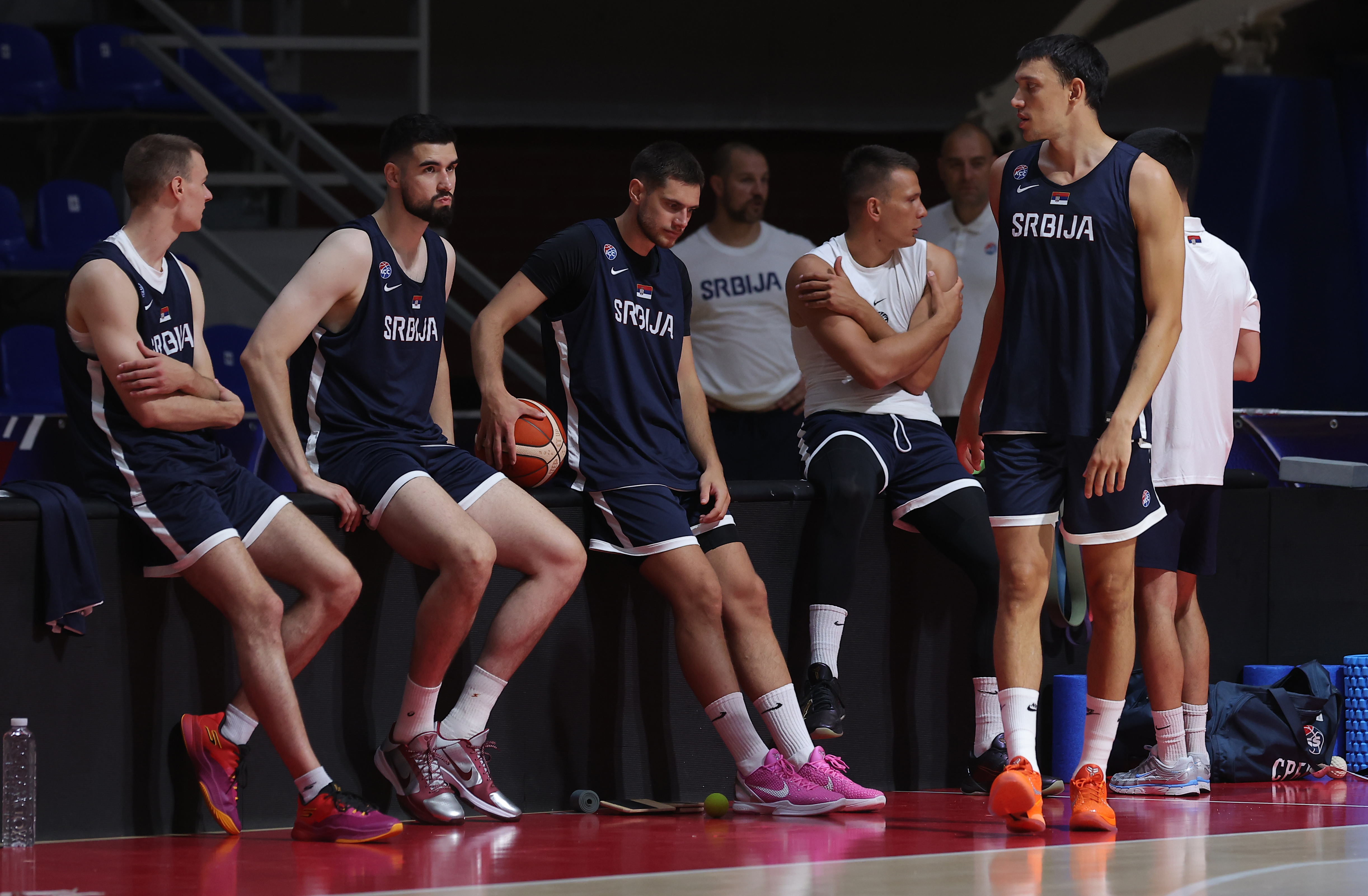 of Serbia during an open training session ahead of the FIBA Basketball World Cup 2027