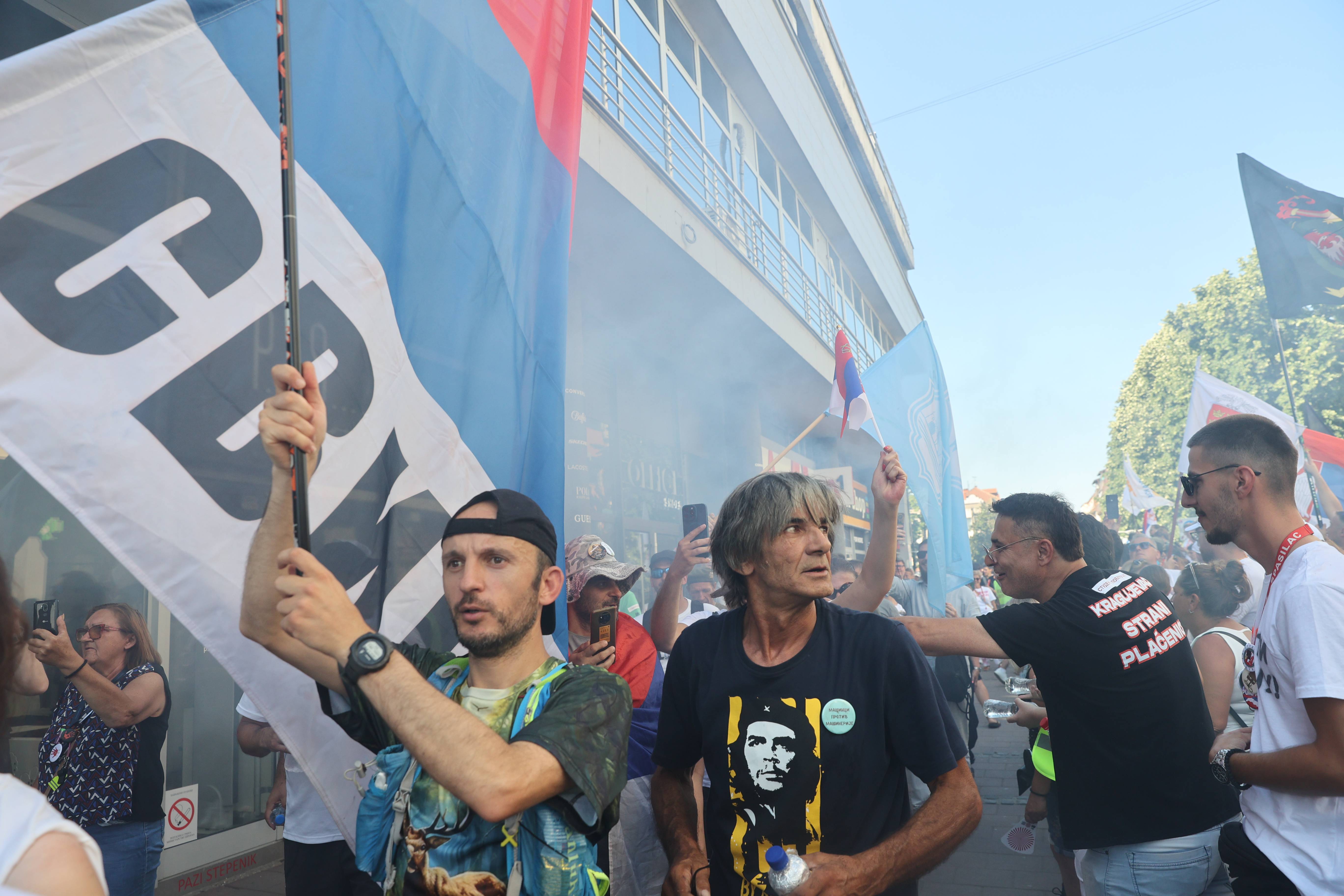 Kraljevo, 28.06.2026. - U Kraljevu se danas, na vise lokacije, odrzava skup pod nazivom "Sve se vidi na Vidovdan", koji organizuju studenti u blokadi.