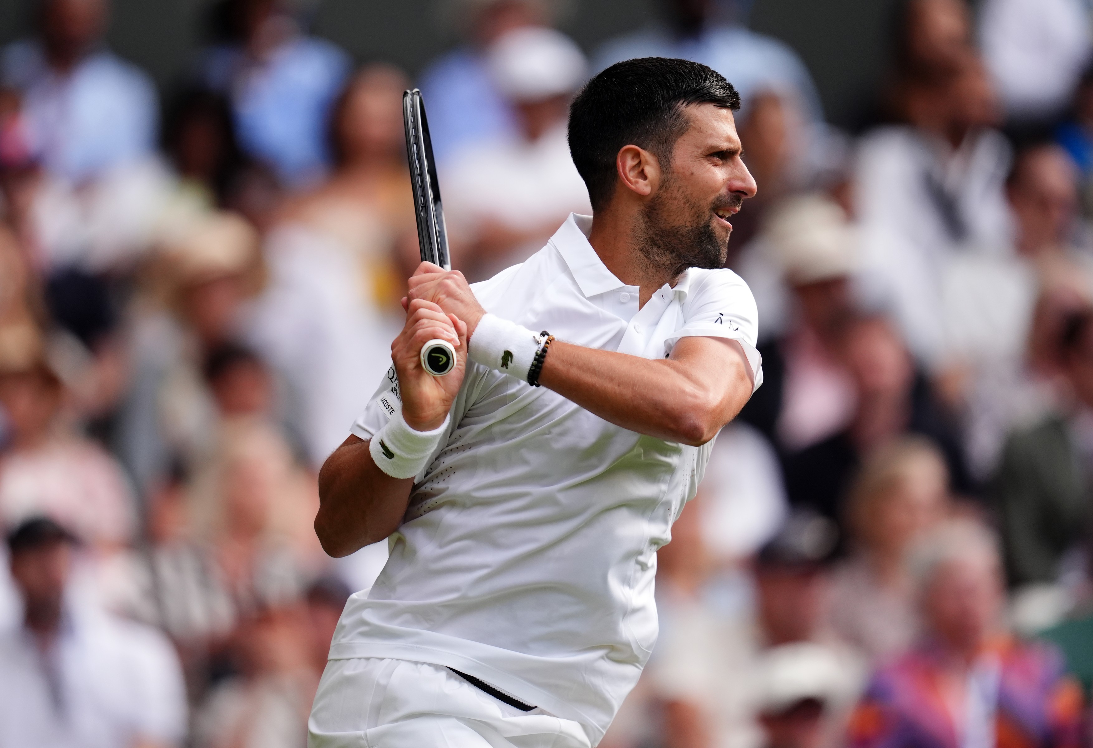 Novak Djokovic of Serbia during his match against Yibing Wu of China