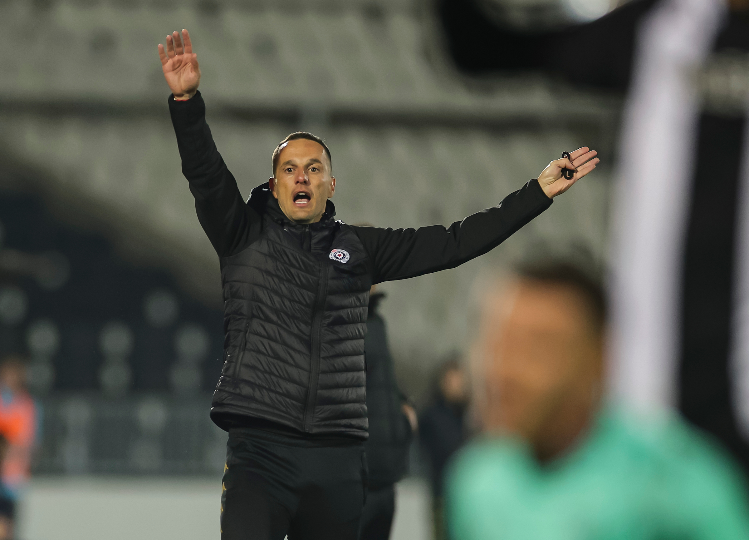 coach Marko Jovanovic of Partizan