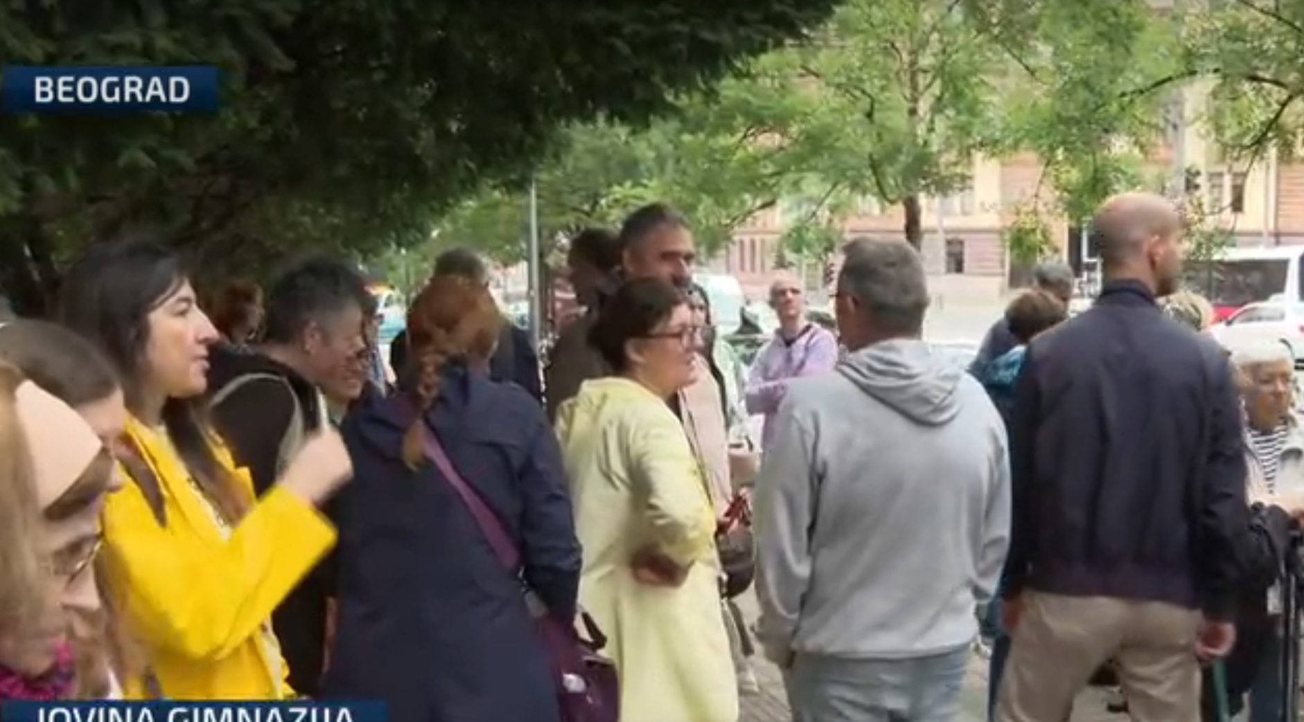 Prprotest roditelja Jovinih đaka ispred Ministarstva prosvete, Jovina gimnazija protest Beograd