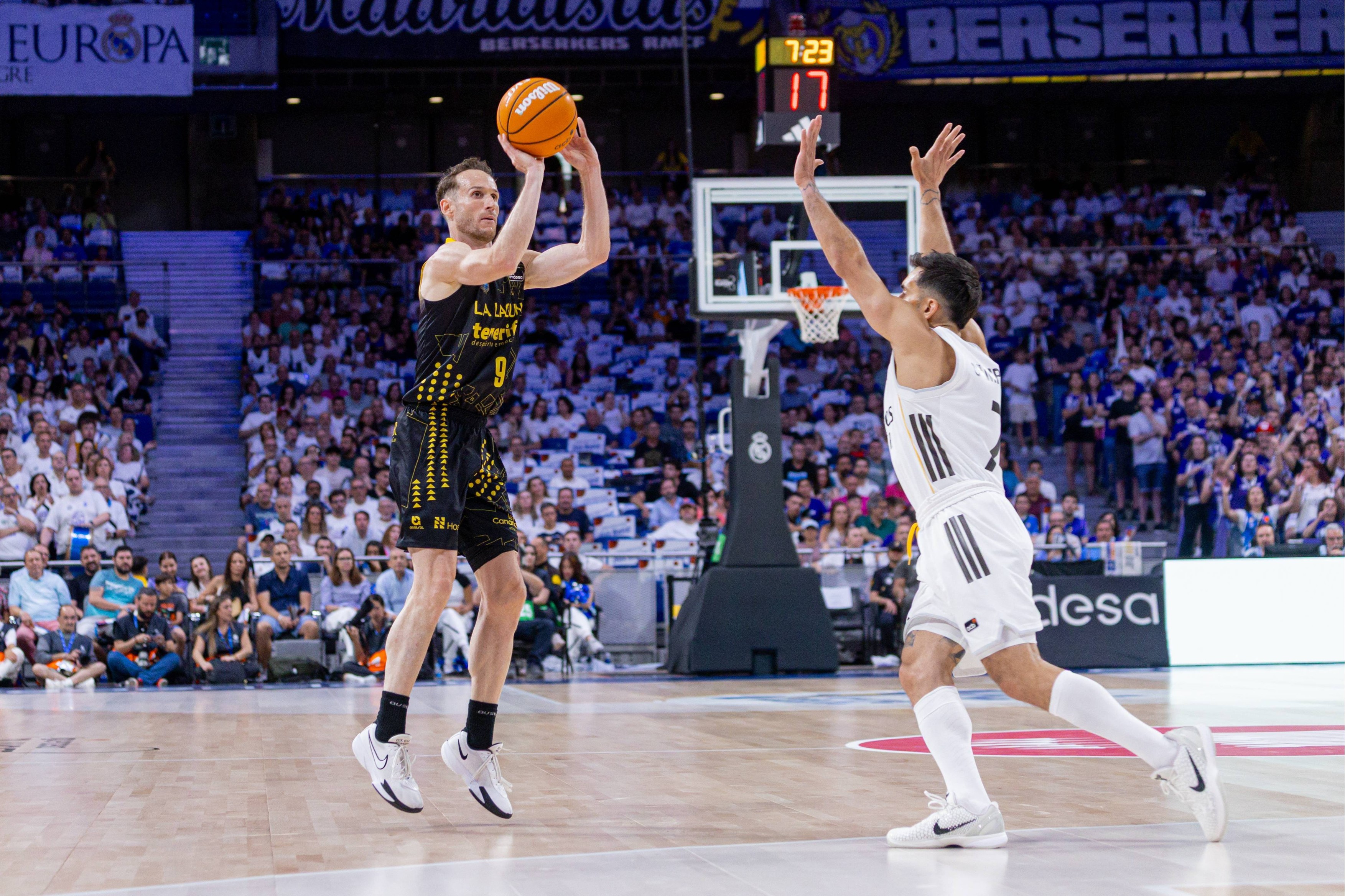Third quarter-final game of the Endesa ACB league basketball game between Real Madrid and CB Canarias La Laguna Tenerife at the Movistar Arena June 6, 2026