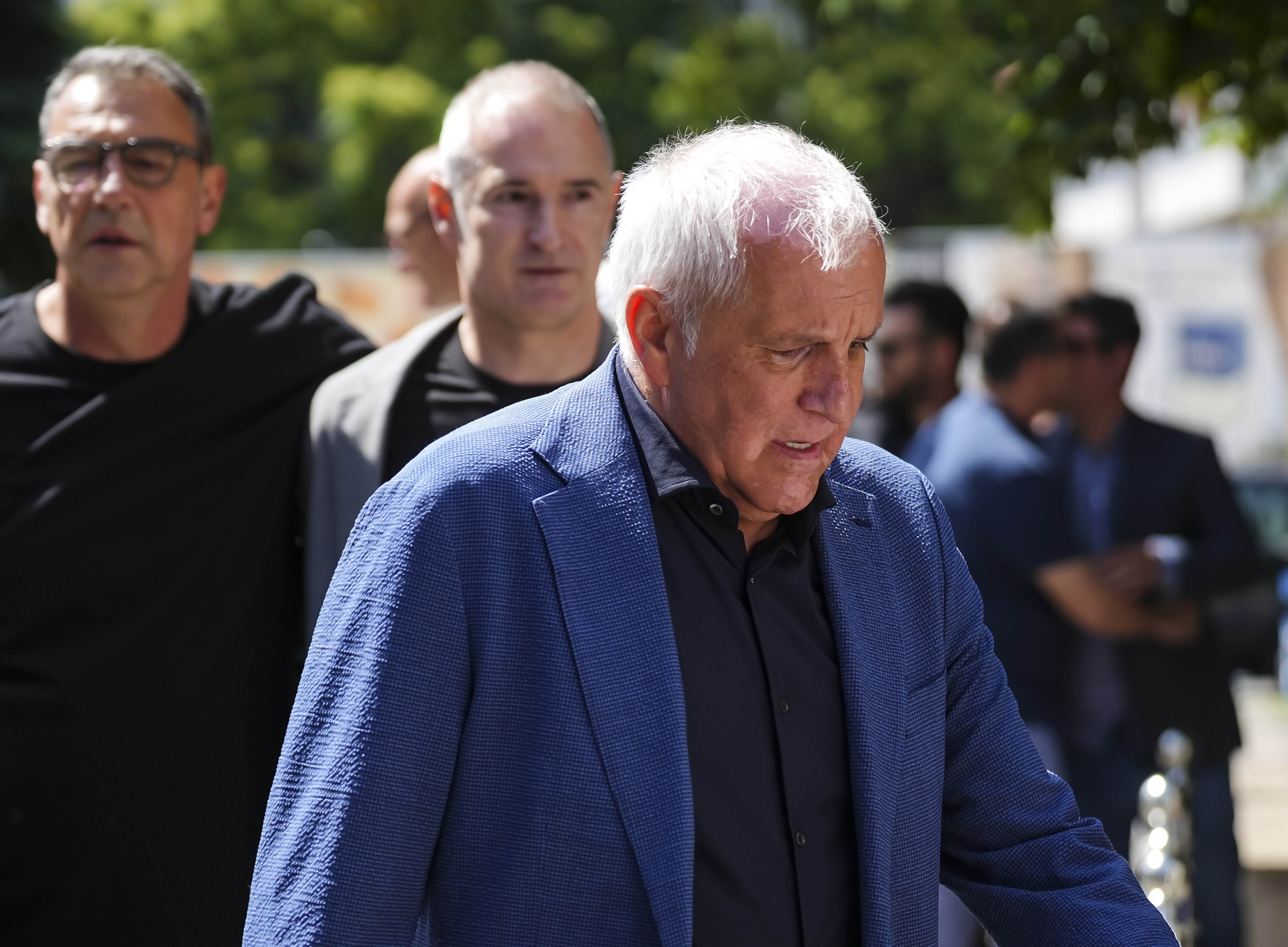 Zeljko Obradovic during the memorial service of Edin Avdic