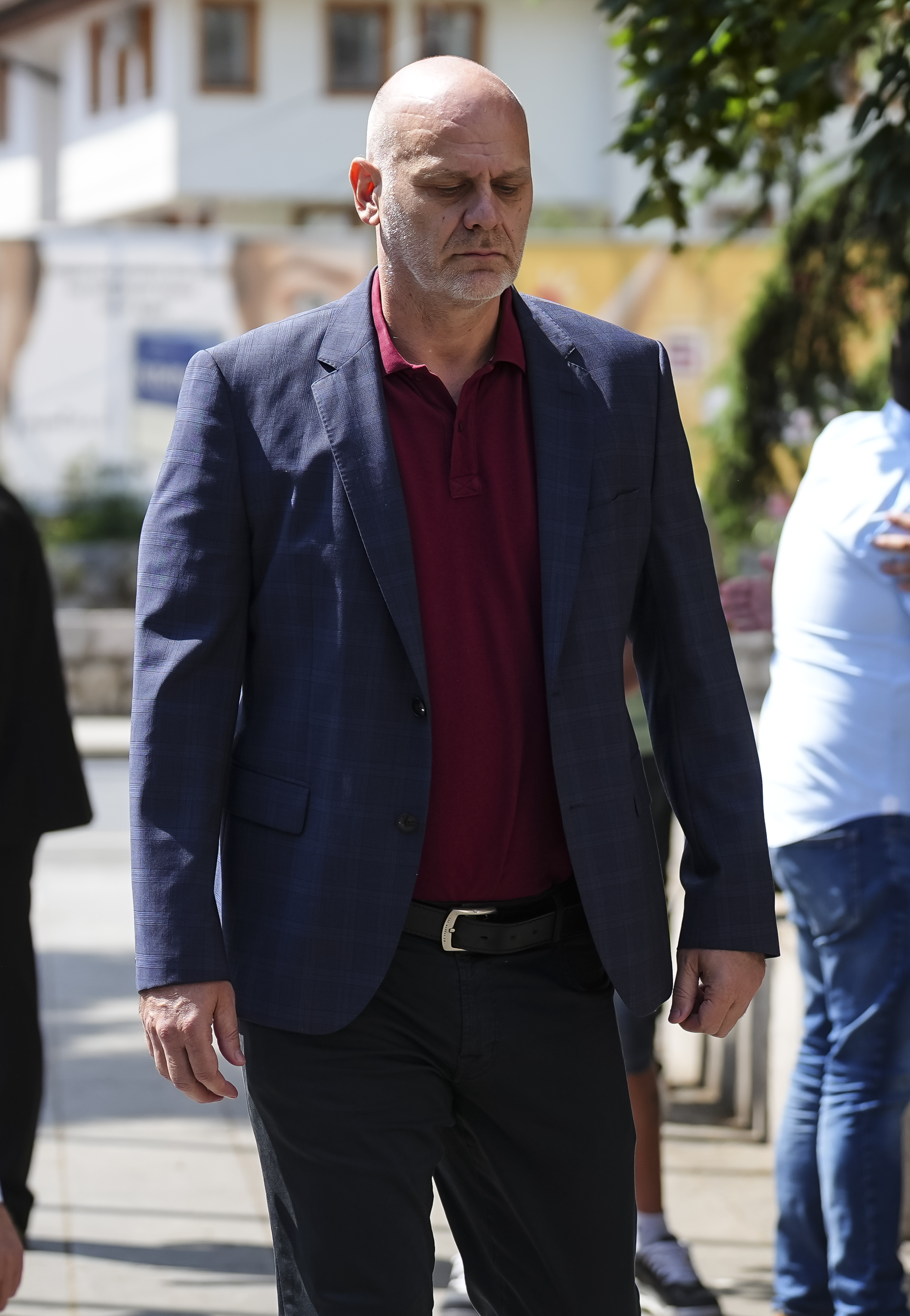 Mirko Pavlovic during the memorial service of Edin Avdic At National Theatre of Sarajavo