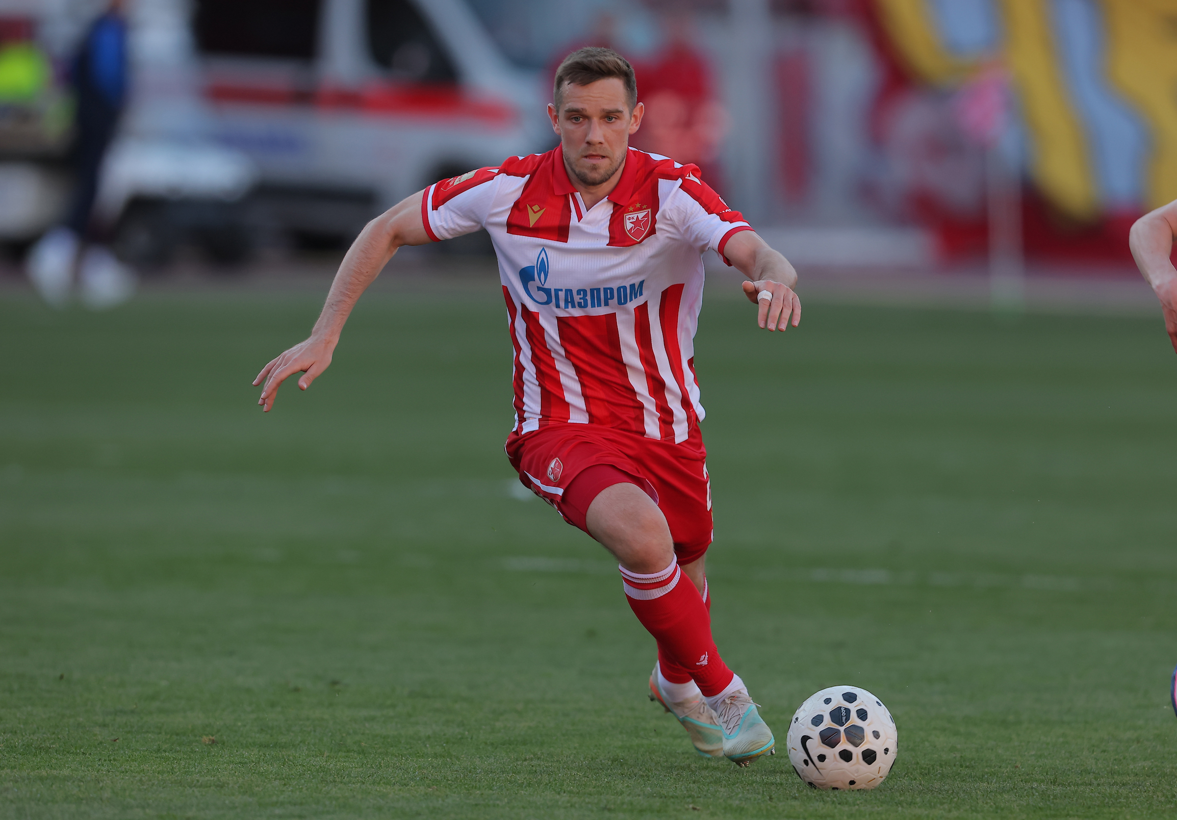 Timi Max Elsnik during Serbian Superleague football match between Crvena Zvezda (Red Star) and Vojvodina on April 18. 2026.