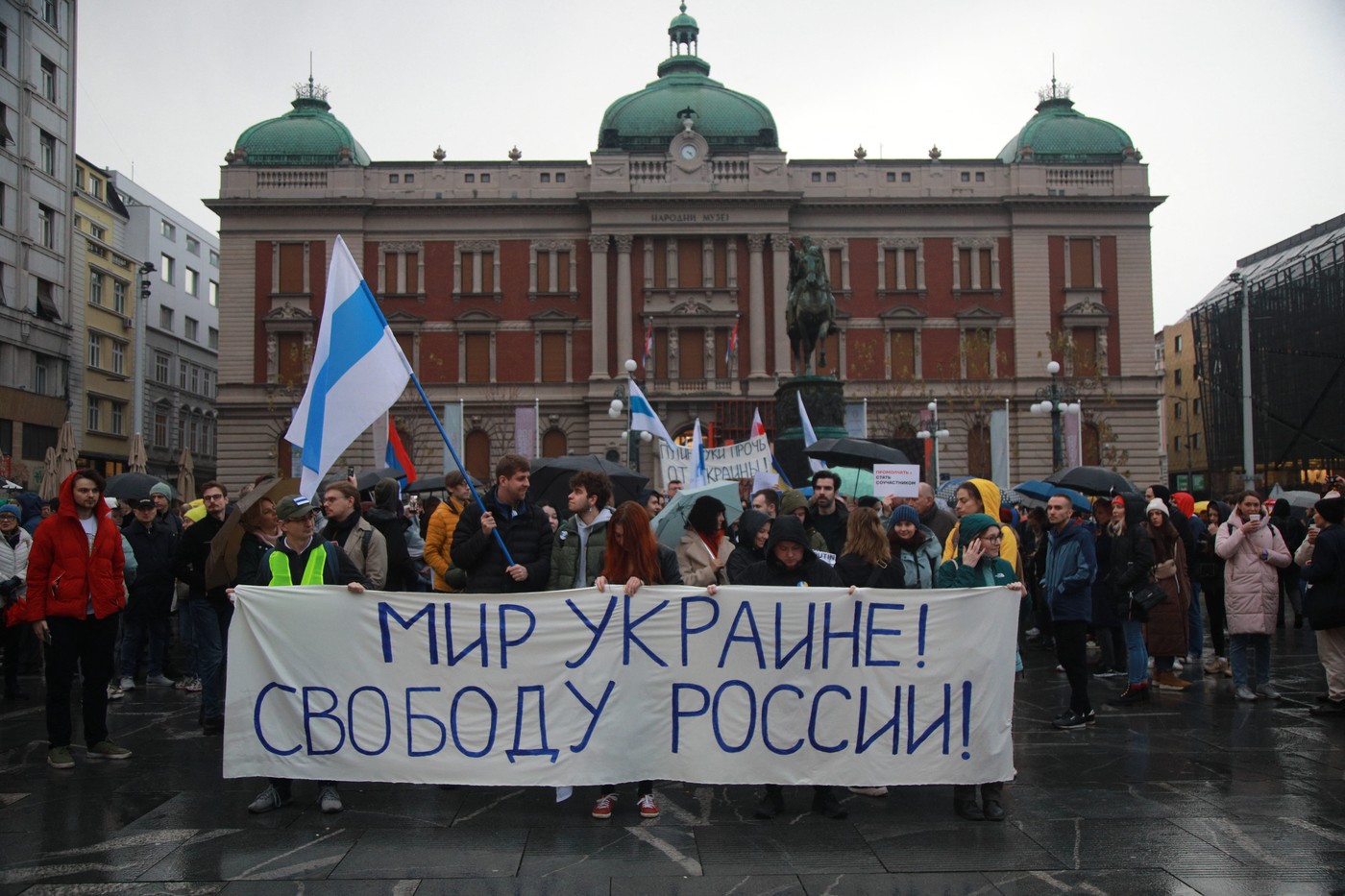 Rusi u Srbiji na protestu protiv rata profimedia-0746428435