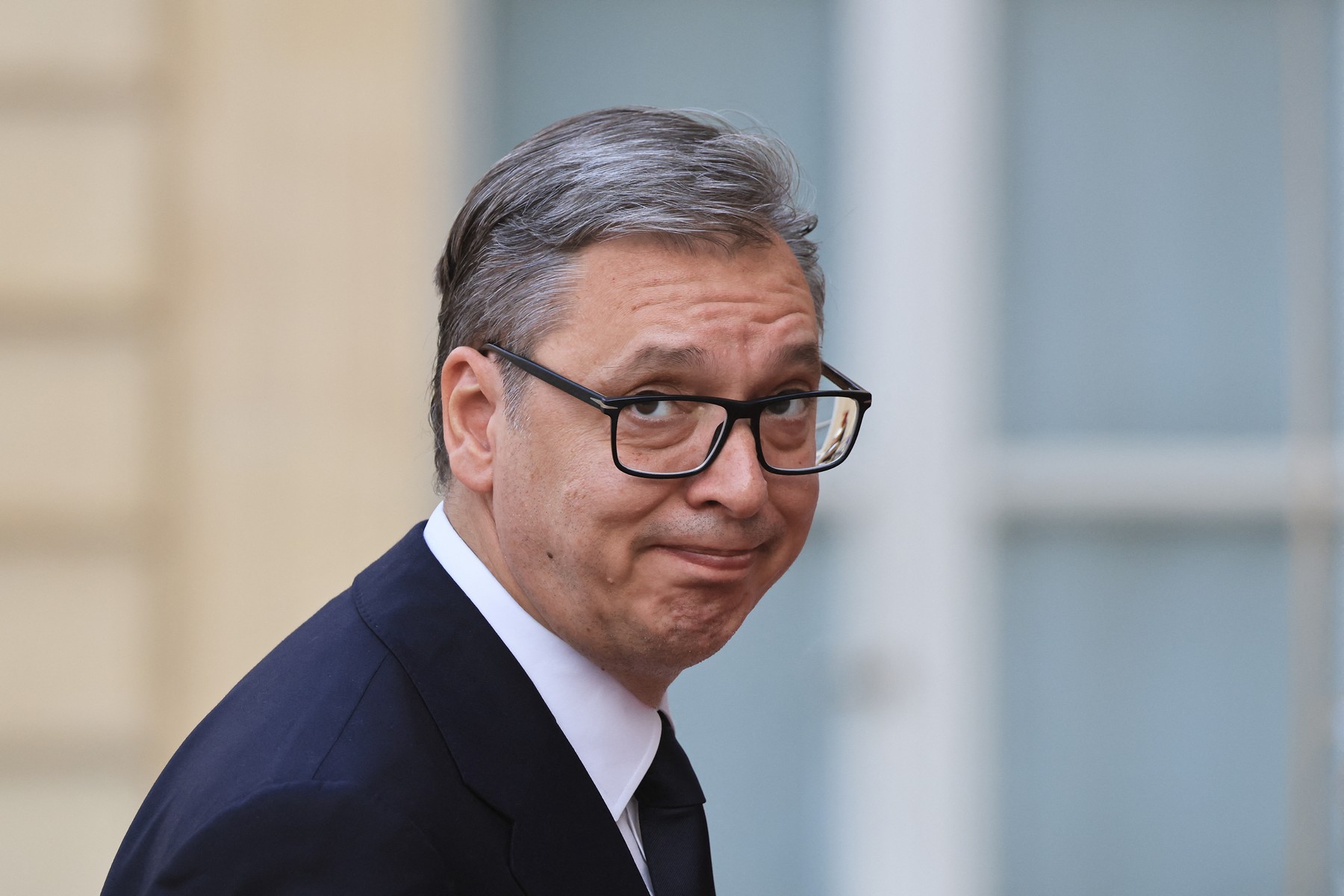 Serbia's President Aleksandar Vucic arrives