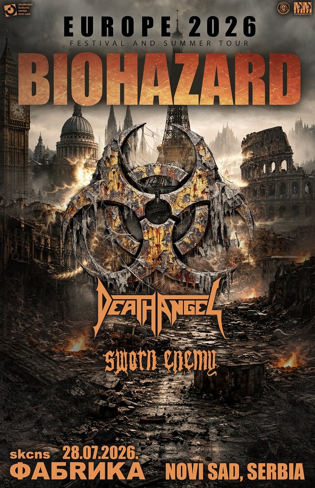 Plakaz za koncert Biohazarda u Novom Sadu