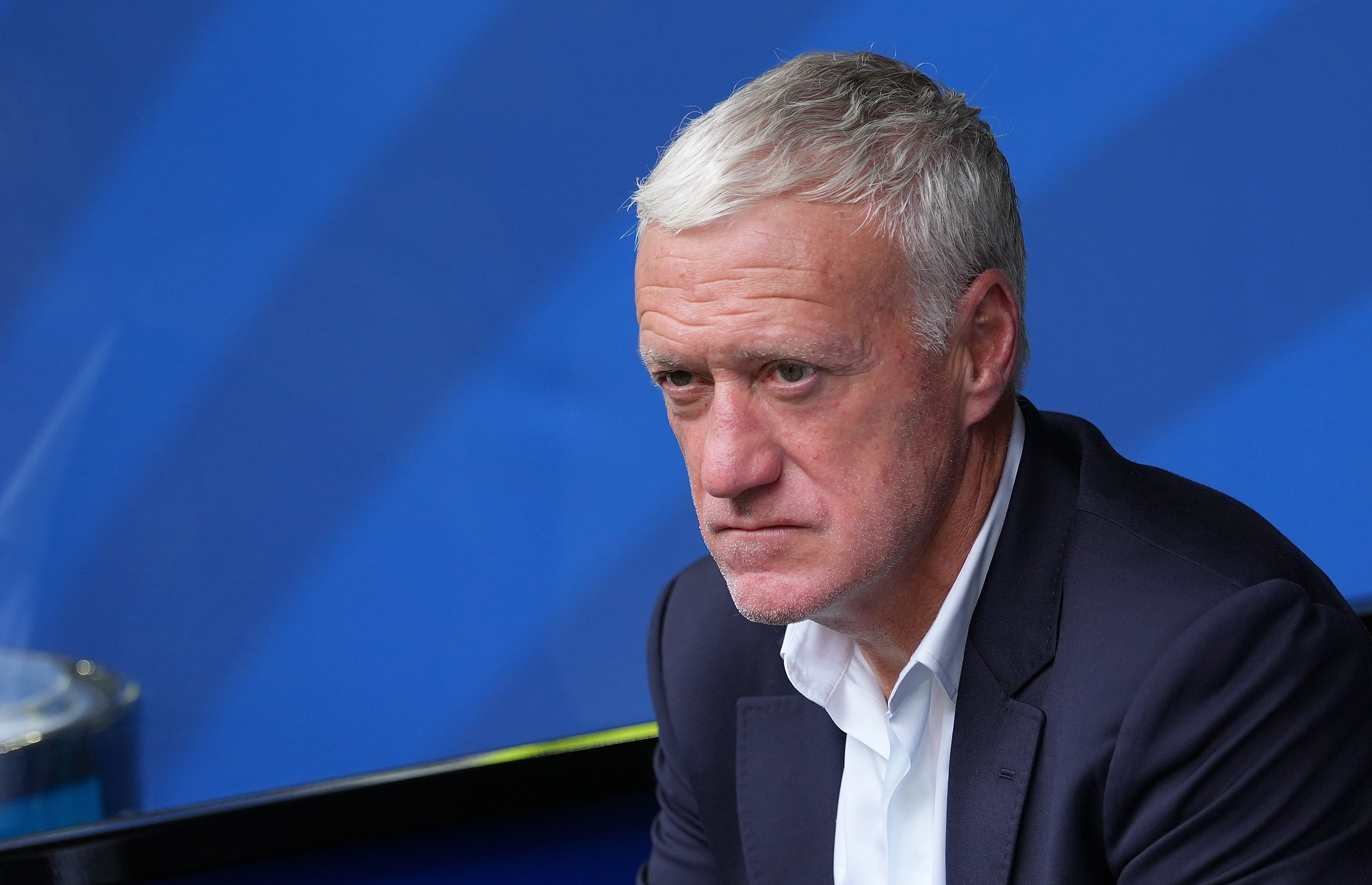 MIAMI, July 19, 2026  -- Didier Deschamps (L), head coach of France