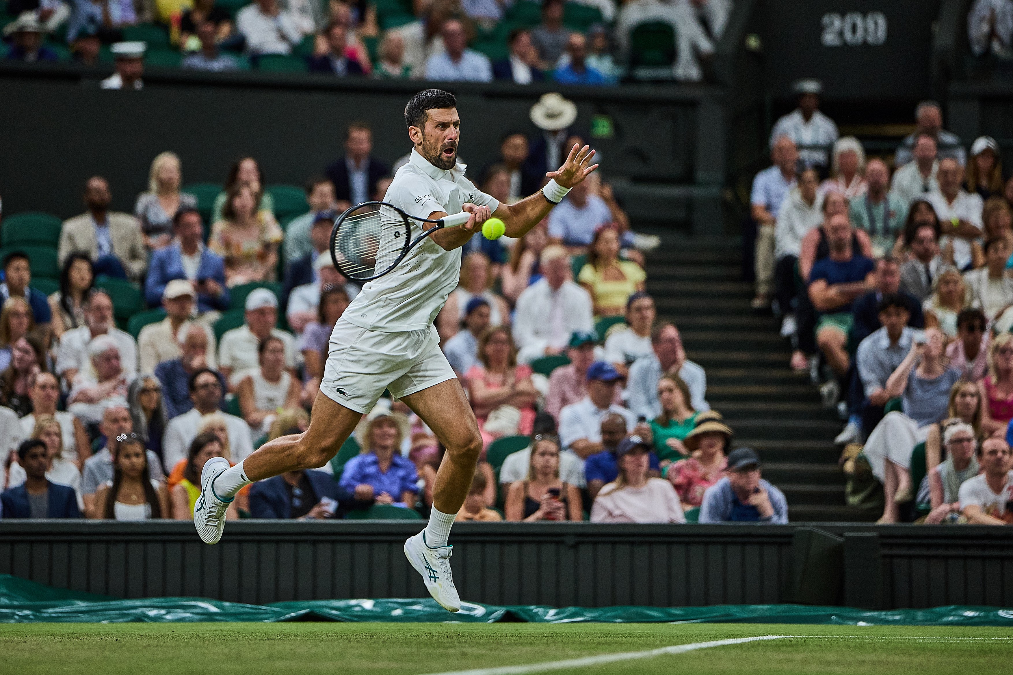 Novak Djokovic of Serbia during The Championships Wimbledon