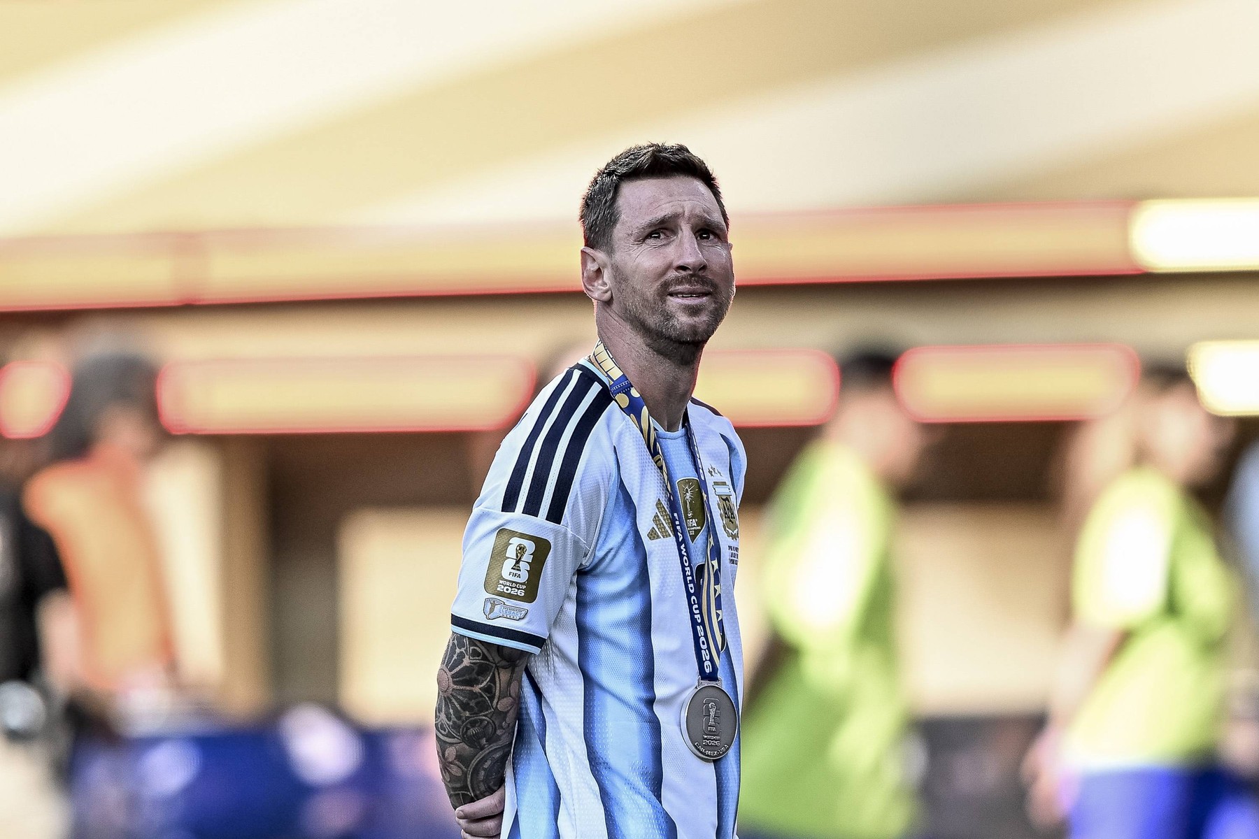 RECORD DATE NOT STATED Spanish players receive medals and lift the FIFA