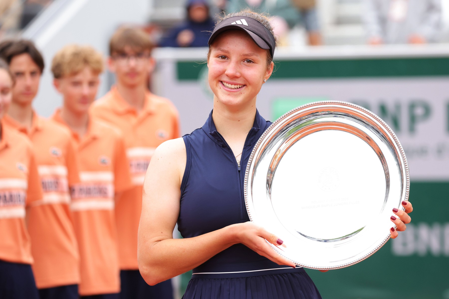 Alisa Oktiabreva, RUS, after juniors final of 2026 French Open at Roland Garros, Pari