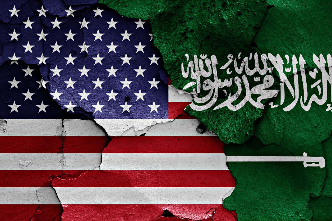 Zastave Amerike i Saudijske Arabije