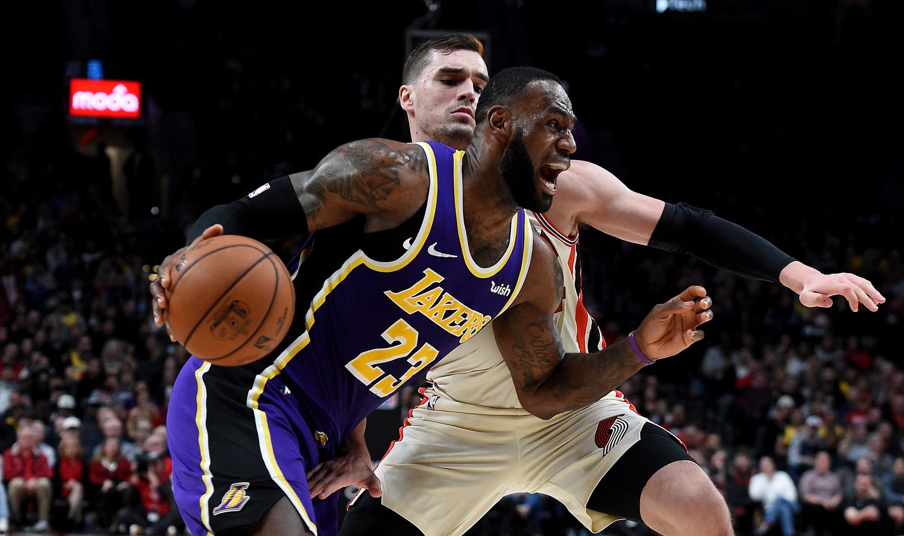 PORTLAND, OREGON - DECEMBER 06: LeBron James #23 of the Los Angeles L