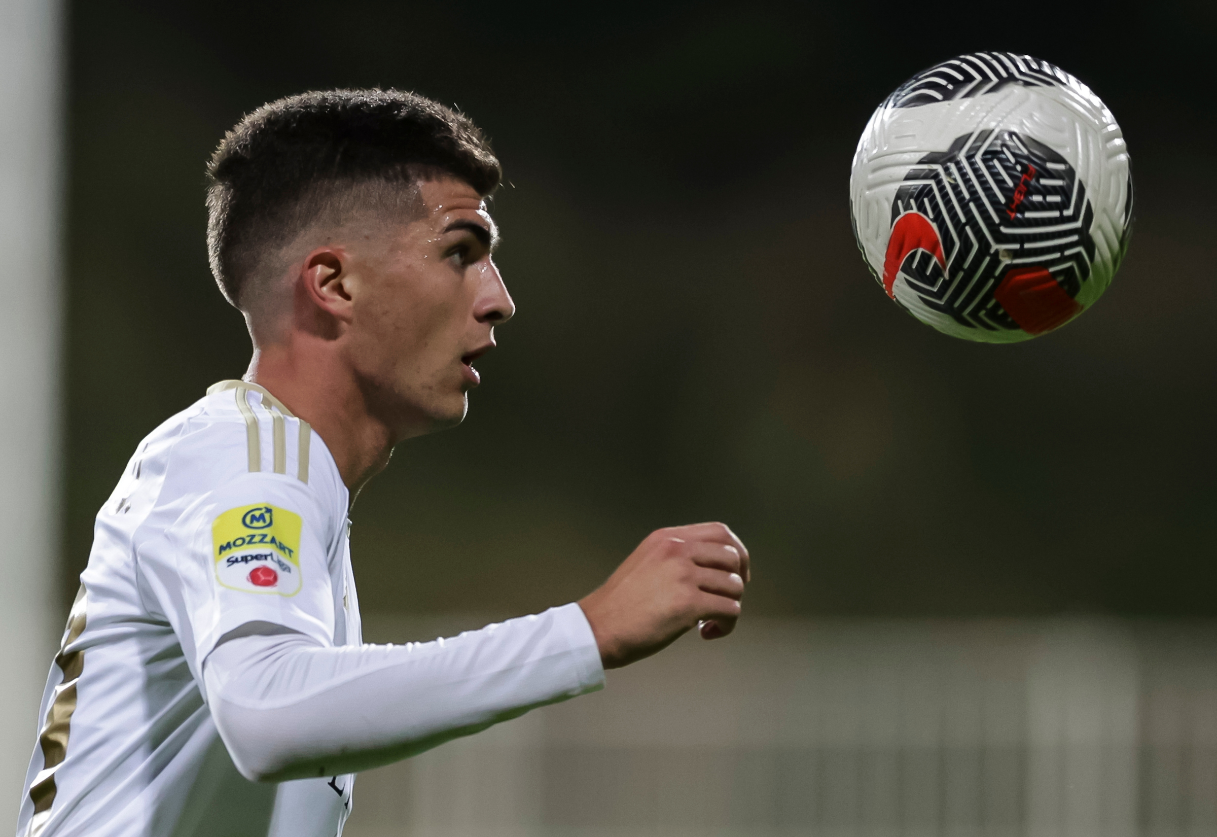 Uros Miladinovic of Cukaricki during the Mozzart Super Liga Season 2024/2025 match between Cukaricki and Jedinstvo Ub at stadium FK Cukaricki on September 21, 2024 in Belgrade, Serbia. (Photo by Srdjan Stevanovic/Starsport.rs ©)
