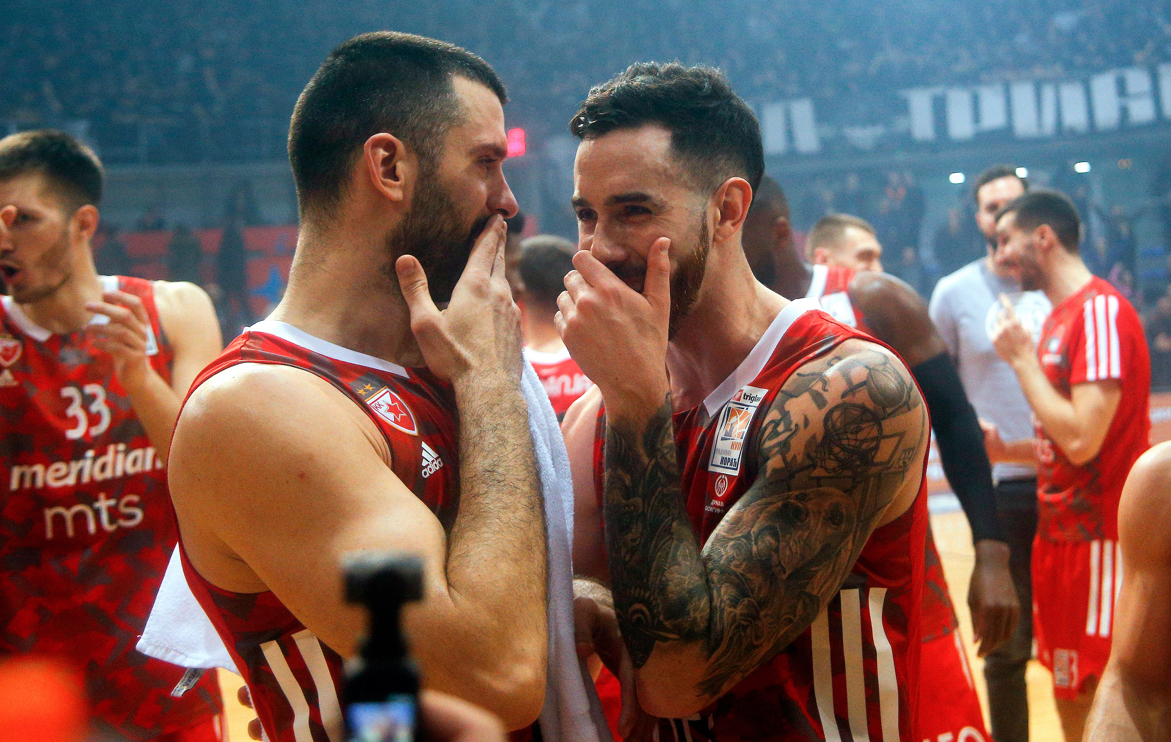Branko Lazic Luca Vildoza Kup Radivoja Koraca, kup Srbije, polufinale  Crvena Zvezda - Partizan kosarka, Nis, Srbija 17.2.2023.  photo: Pedja Milosavljevic/STARSPORT