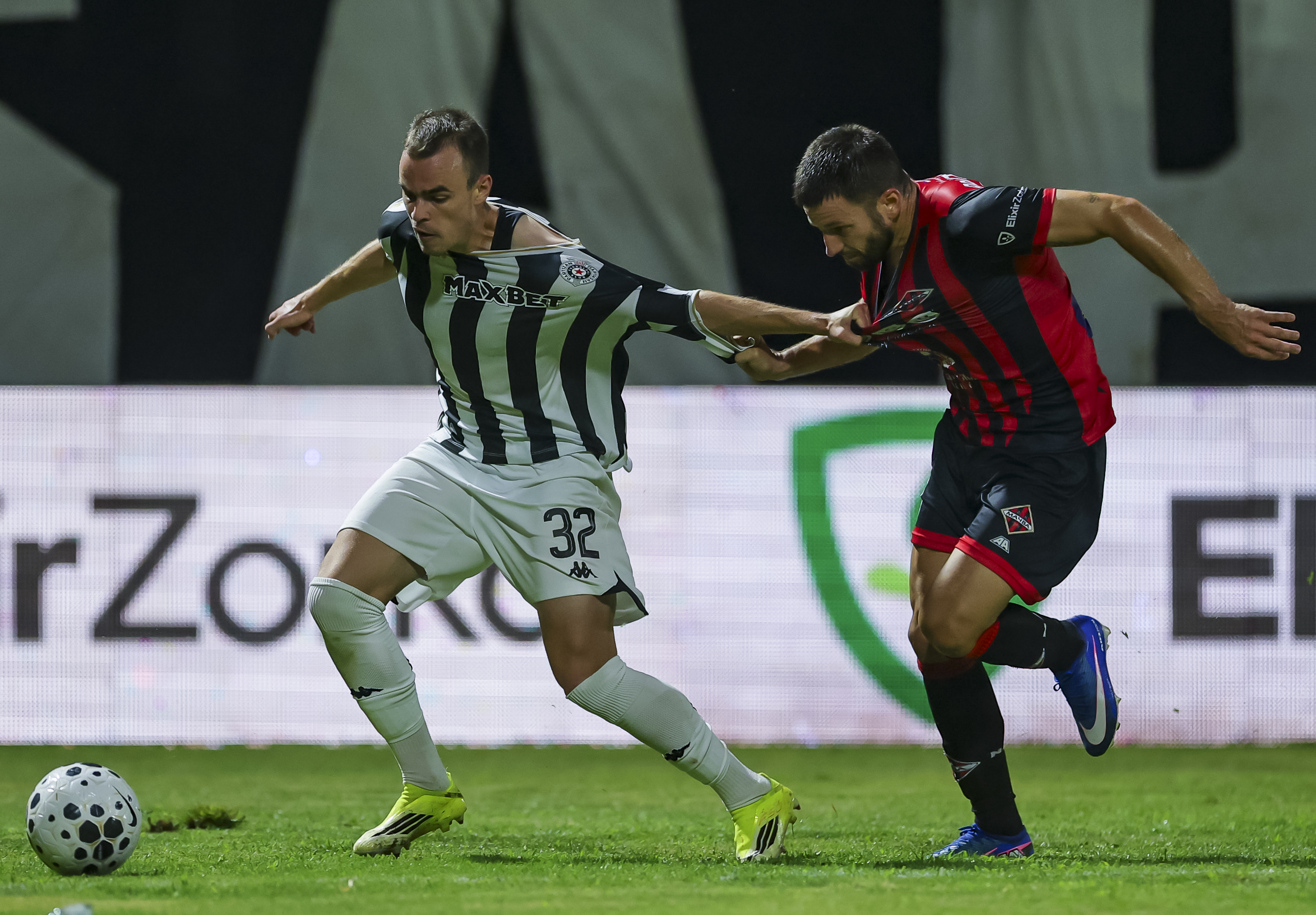 during the Mozzart Super Liga 2026/2027 match between Macva and Partizan at stadium FK Macva on July 26, 2026 in Sabac, Serbia. (Photo by Srdjan Stevanovic/Starsport.rs ©)