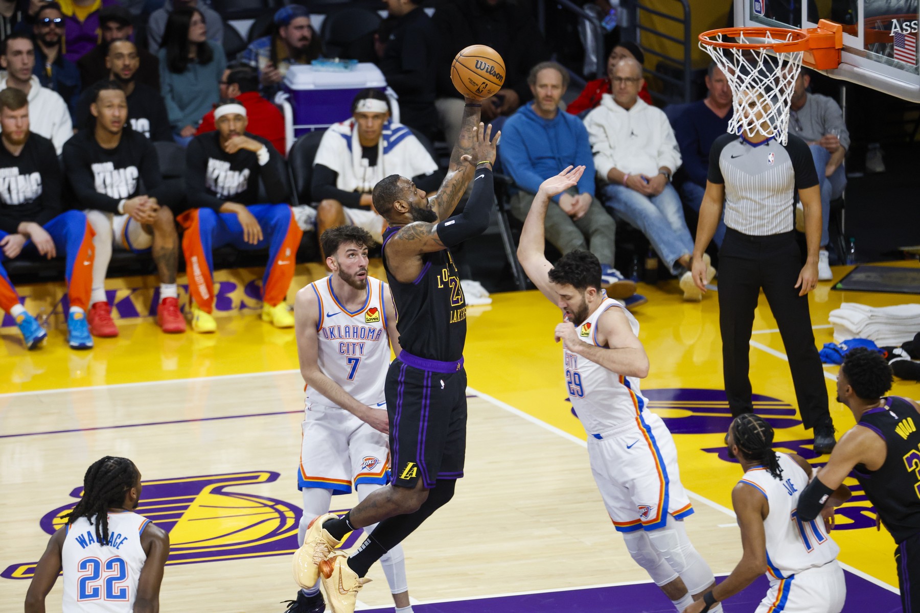 January 15, 2024, Los Angeles, California, United States: Los Angeles Lakers' L