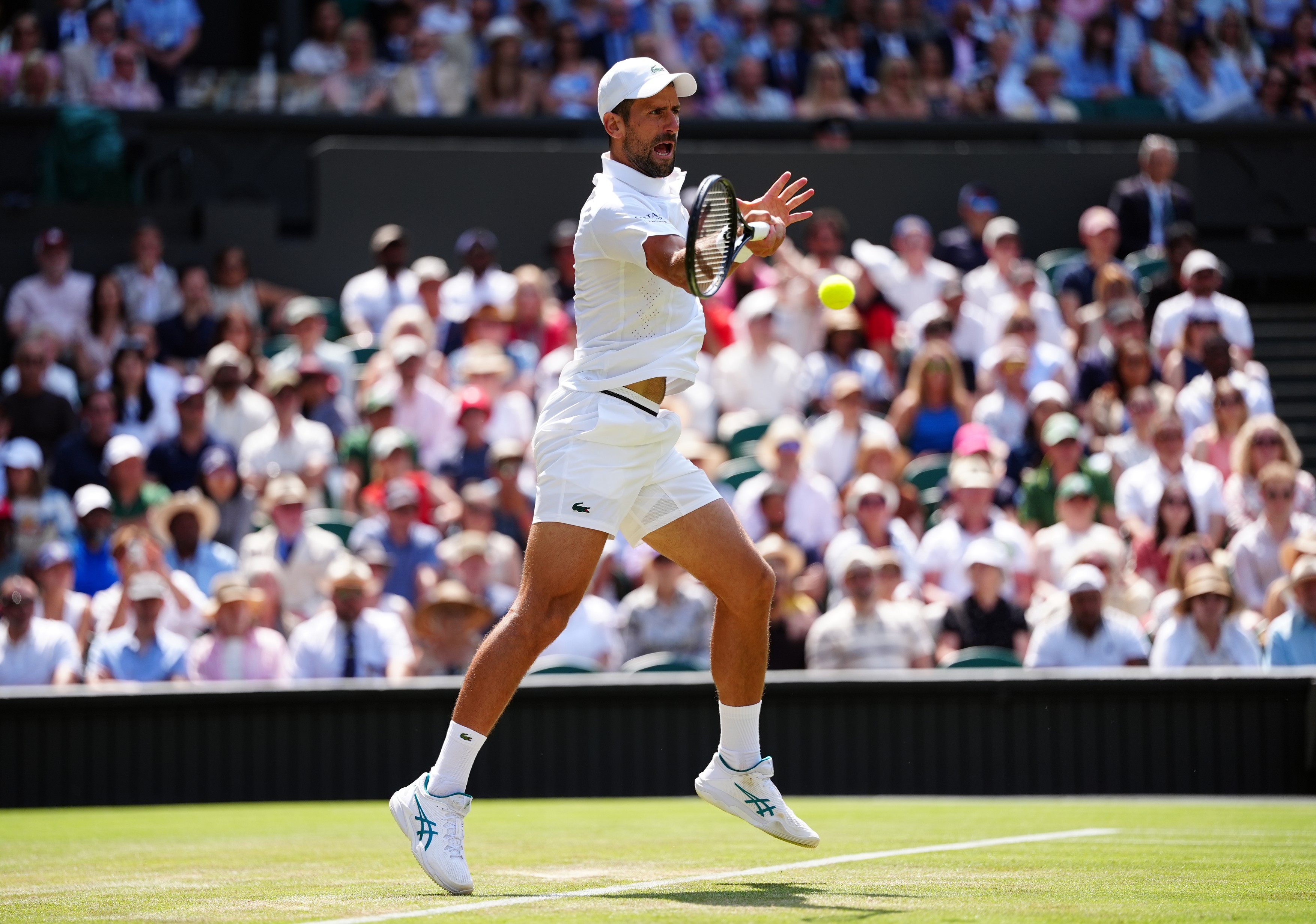Novak Djokovic of Serbia during his Gentlemen's Singles