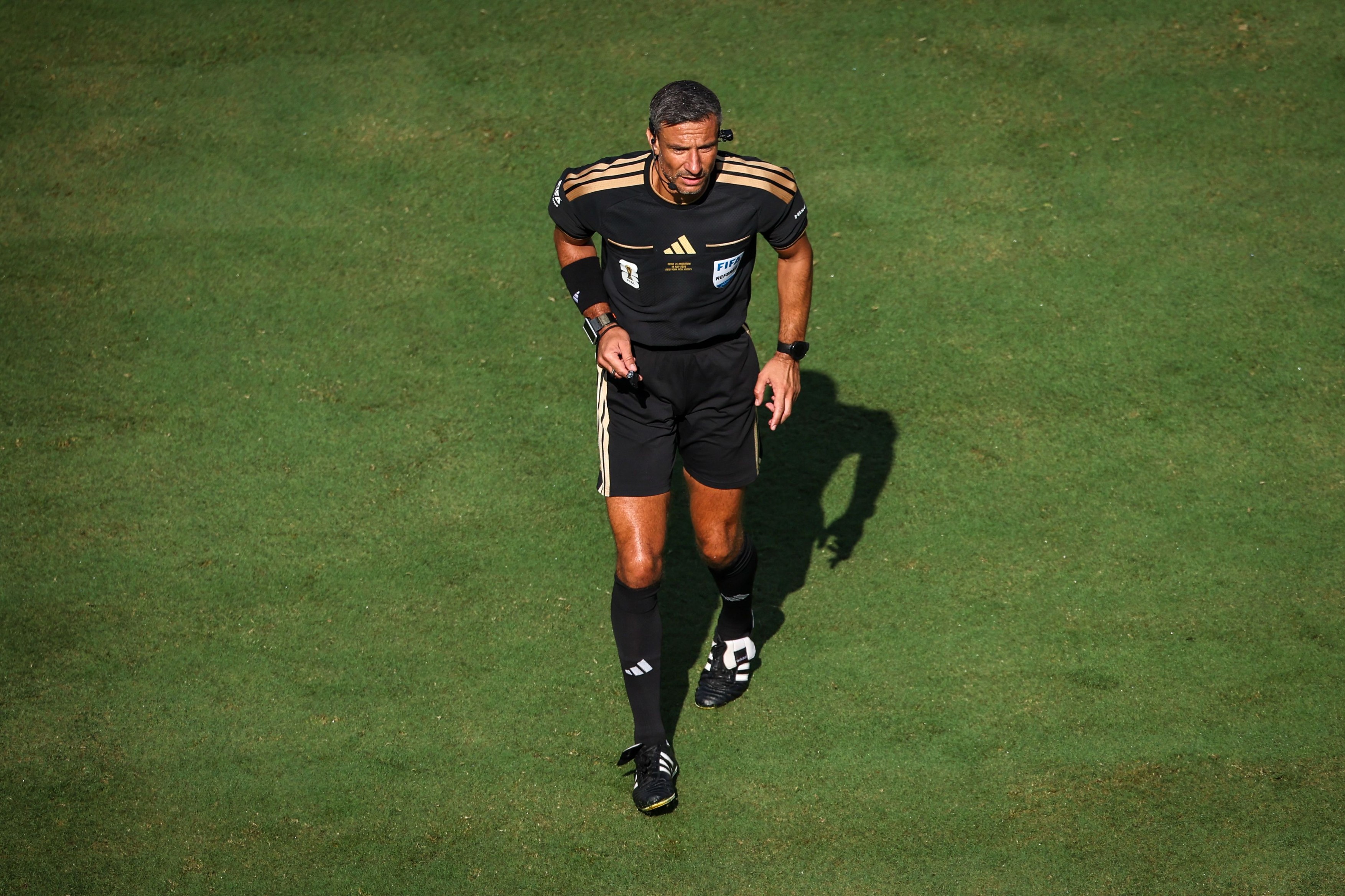 Referee Slavko Vincic officiates the FIFA World Cup USA 2026 Final match between Spain and Argentina
