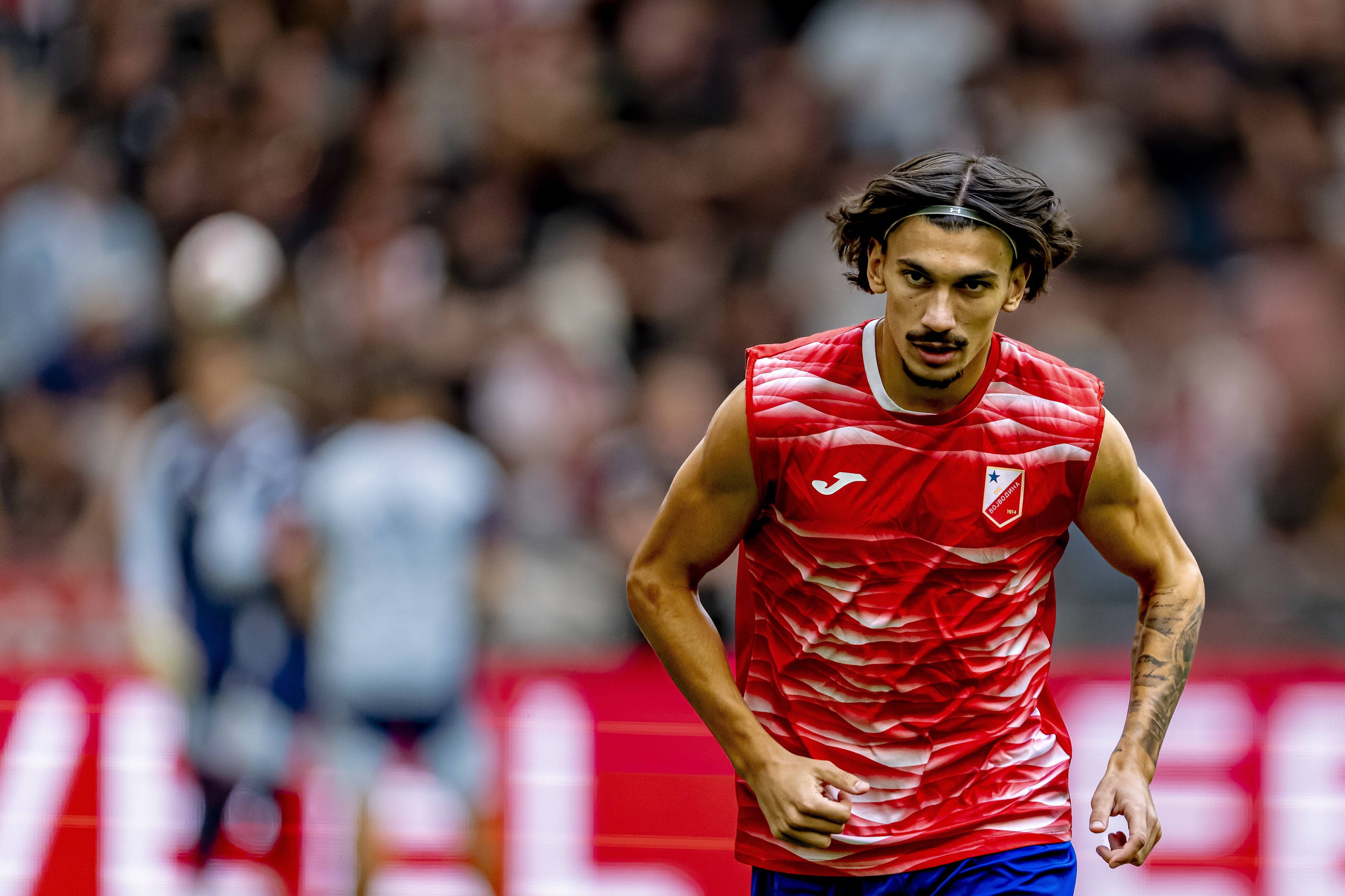 AMSTERDAM - FK Vojvodina midfielder Petar Sukacev during the Conference League match between AFC Ajax and FK Vojvodina at the Johan Cruijff ArenA on July 30, 2026
