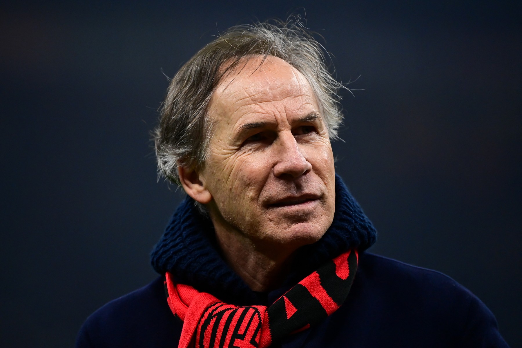 (FILES) AC Milan's Honorary Vice President and former Italian player Franco Baresi l