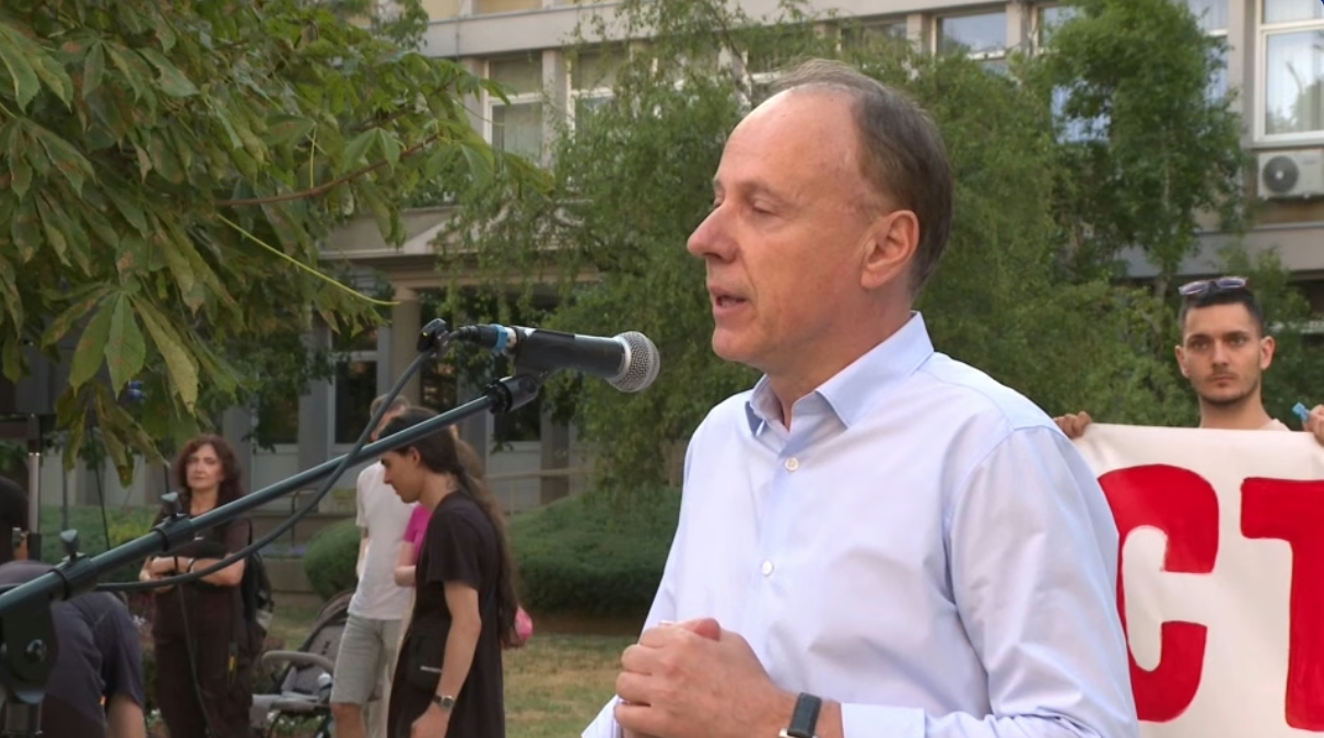 Rektor Vladan Đokić na skupu u Pančevu Screenshot 2026-07-04 191123.png
