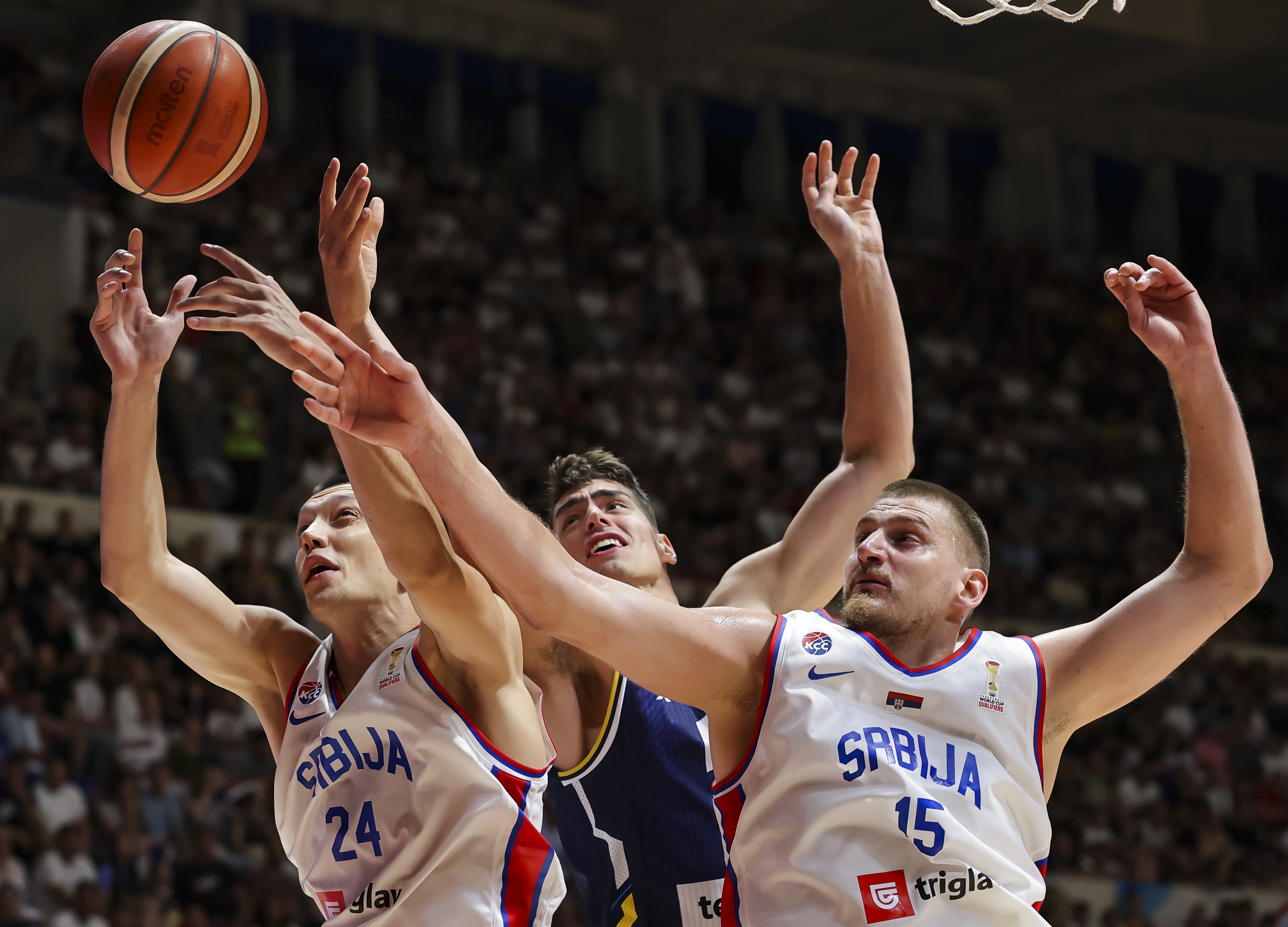 during the FIBA World Cup 2027 Qualifiers match between Serbia and Bosnia and Herzegovina at Aleksandar Nikolic Hall on July 06, 2026