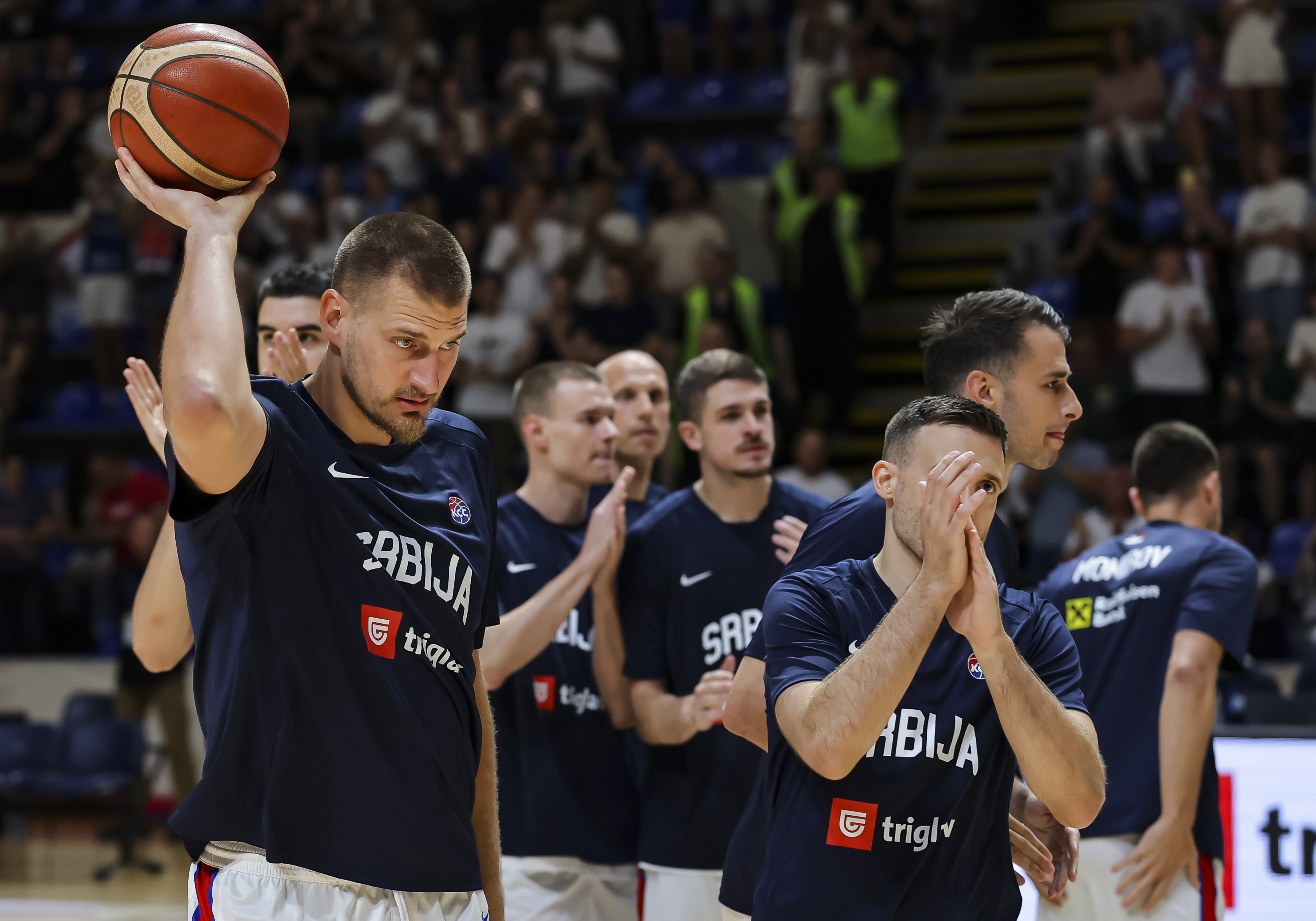 during the FIBA World Cup 2027 Qualifiers match between Serbia and Bosnia and Herzegovina at Aleksandar Nikolic Hall on July 06, 2026 in Belgrade, Serbia.